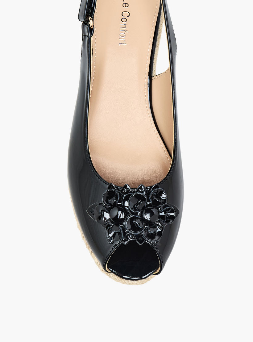 صندل بكعب عريض بمقدمة مفتوحة للنساء من لو كونفورت-women-shoes-sandals-heeled-image-4