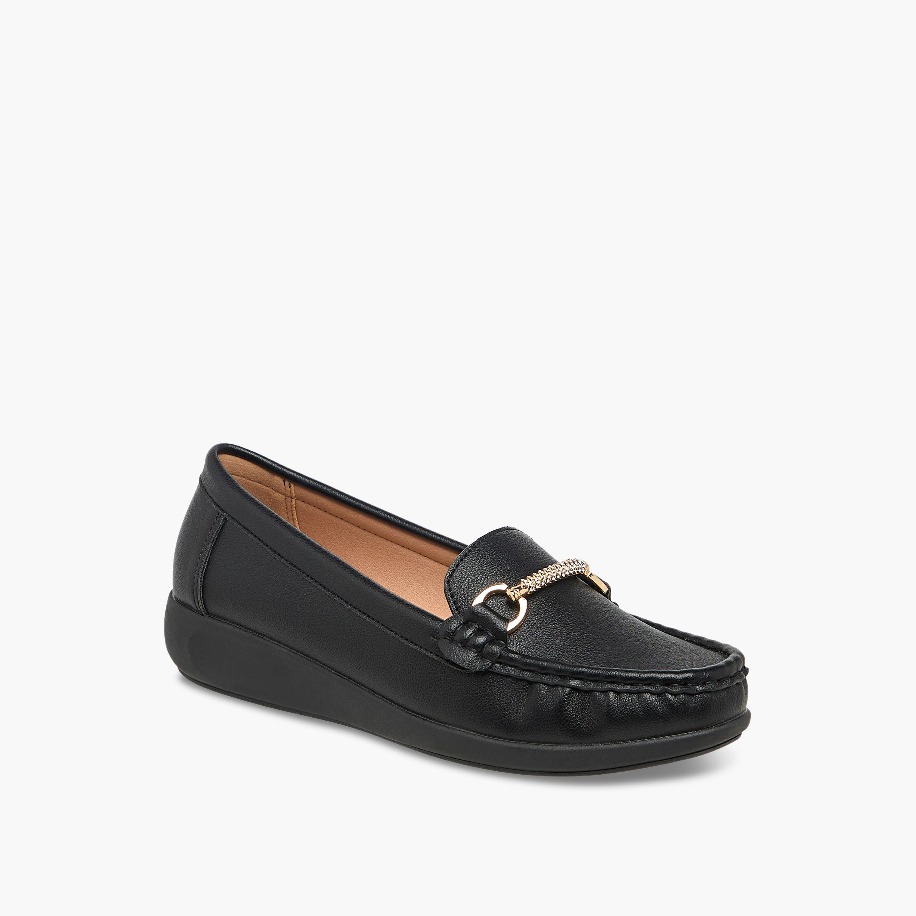 حذاء خفيف سهل الارتداء بزينة ميتالك للنساء من فلورا بيلا-women-shoes-flats-loafers-image-2