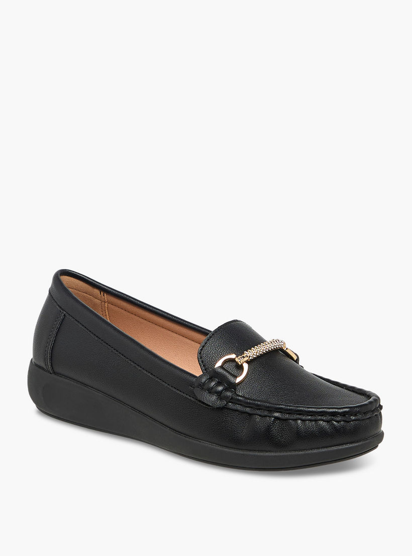 حذاء خفيف سهل الارتداء بزينة ميتالك للنساء من فلورا بيلا-women-shoes-flats-loafers-image-2