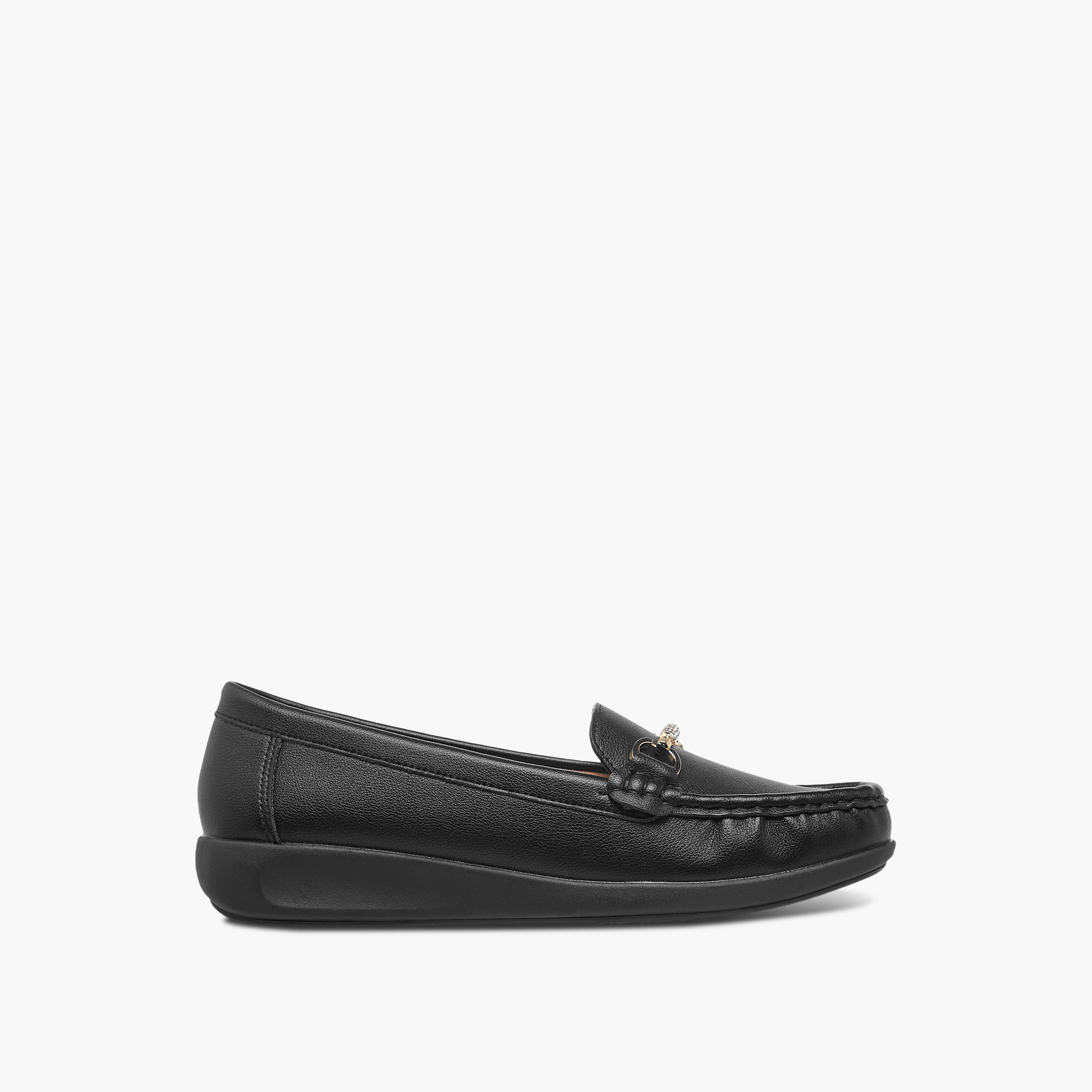 حذاء خفيف سهل الارتداء بزينة ميتالك للنساء من فلورا بيلا-women-shoes-flats-loafers-image-3