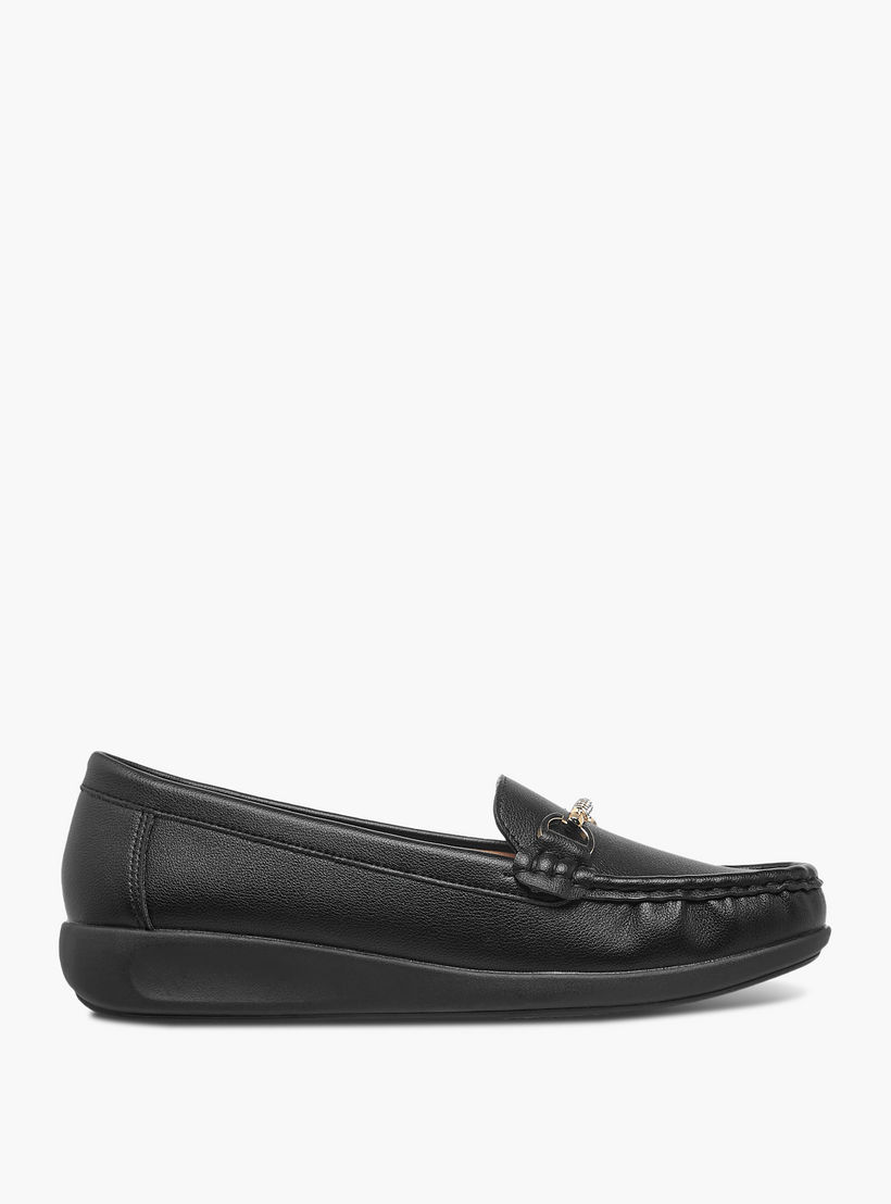 حذاء خفيف سهل الارتداء بزينة ميتالك للنساء من فلورا بيلا-women-shoes-flats-loafers-image-3