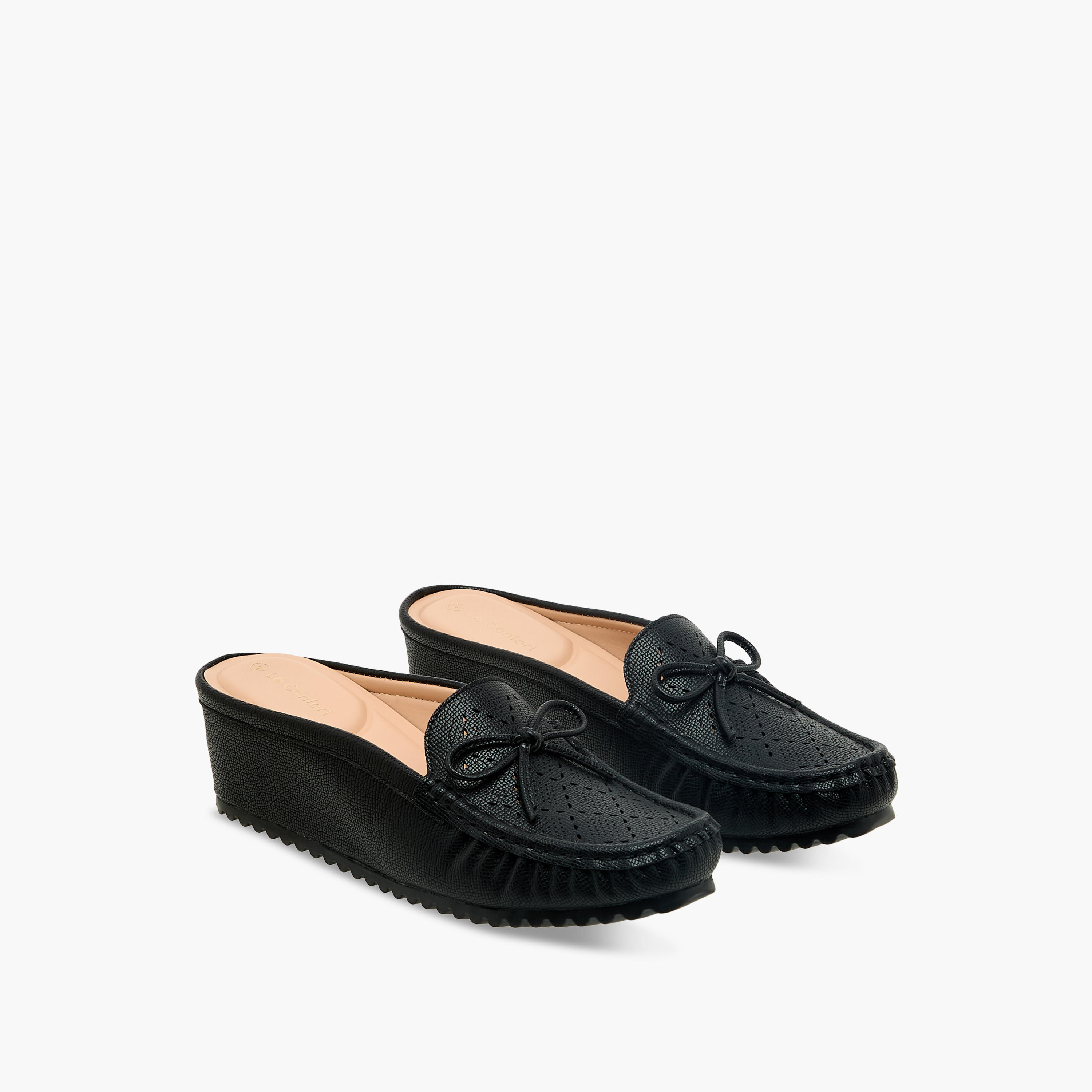 Le Confort Women Perforated Detail Mules-women-shoes-sandals-heeled-image-1