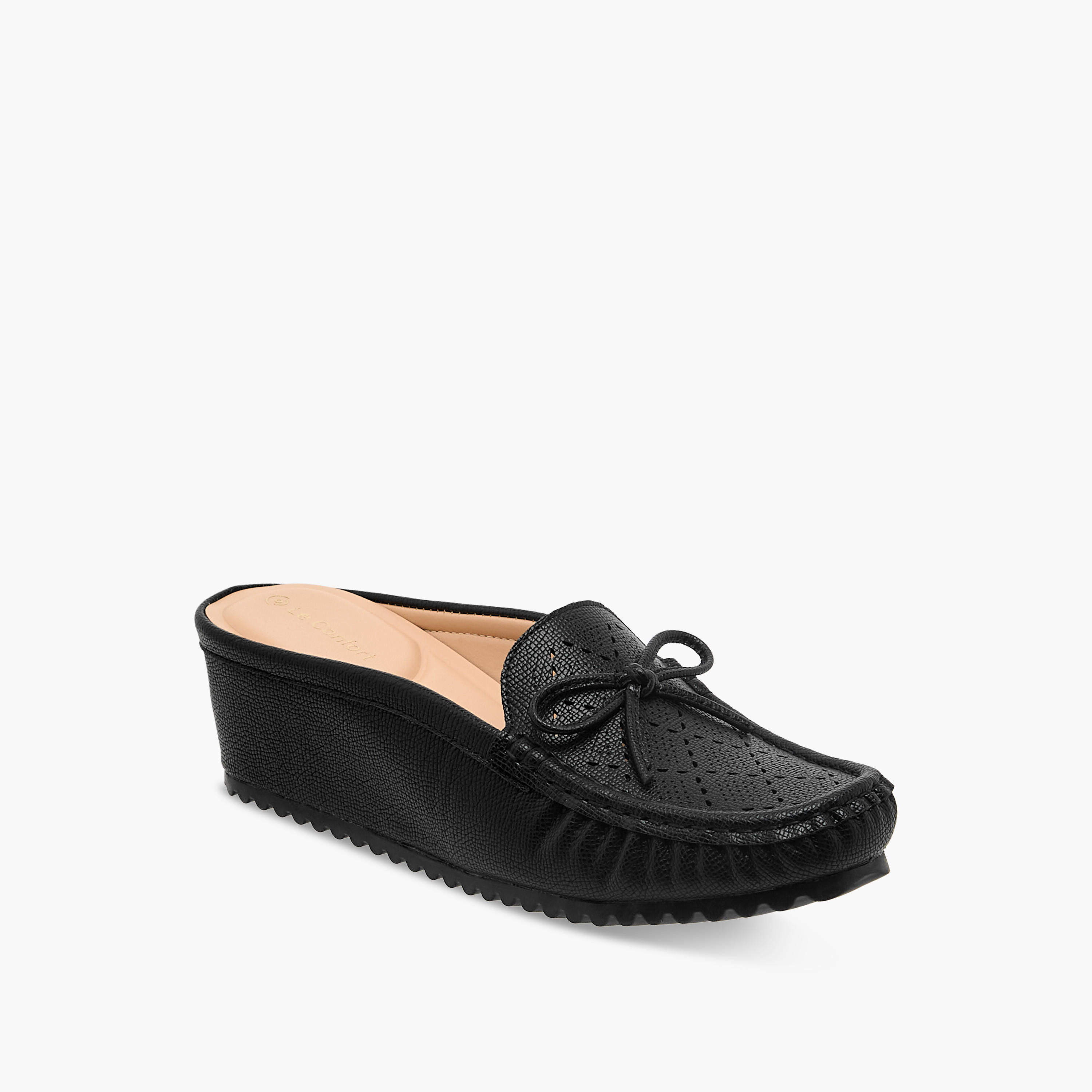 Le Confort Women Perforated Detail Mules-women-shoes-sandals-heeled-image-2