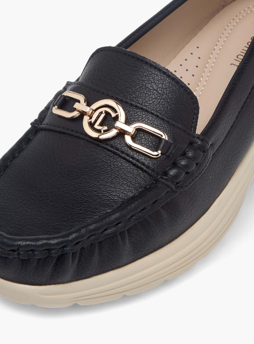 حذاء سهل الارتداء مريح بزينة معدنية من لو كونفورت-women-shoes-loafersandmoccasins-image-4