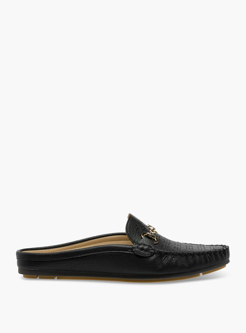 حذاء ميول سهل الارتداء بتفاصيل مثقبة للنساء من لو كونفورت-women-shoes-flats-mules-image-3