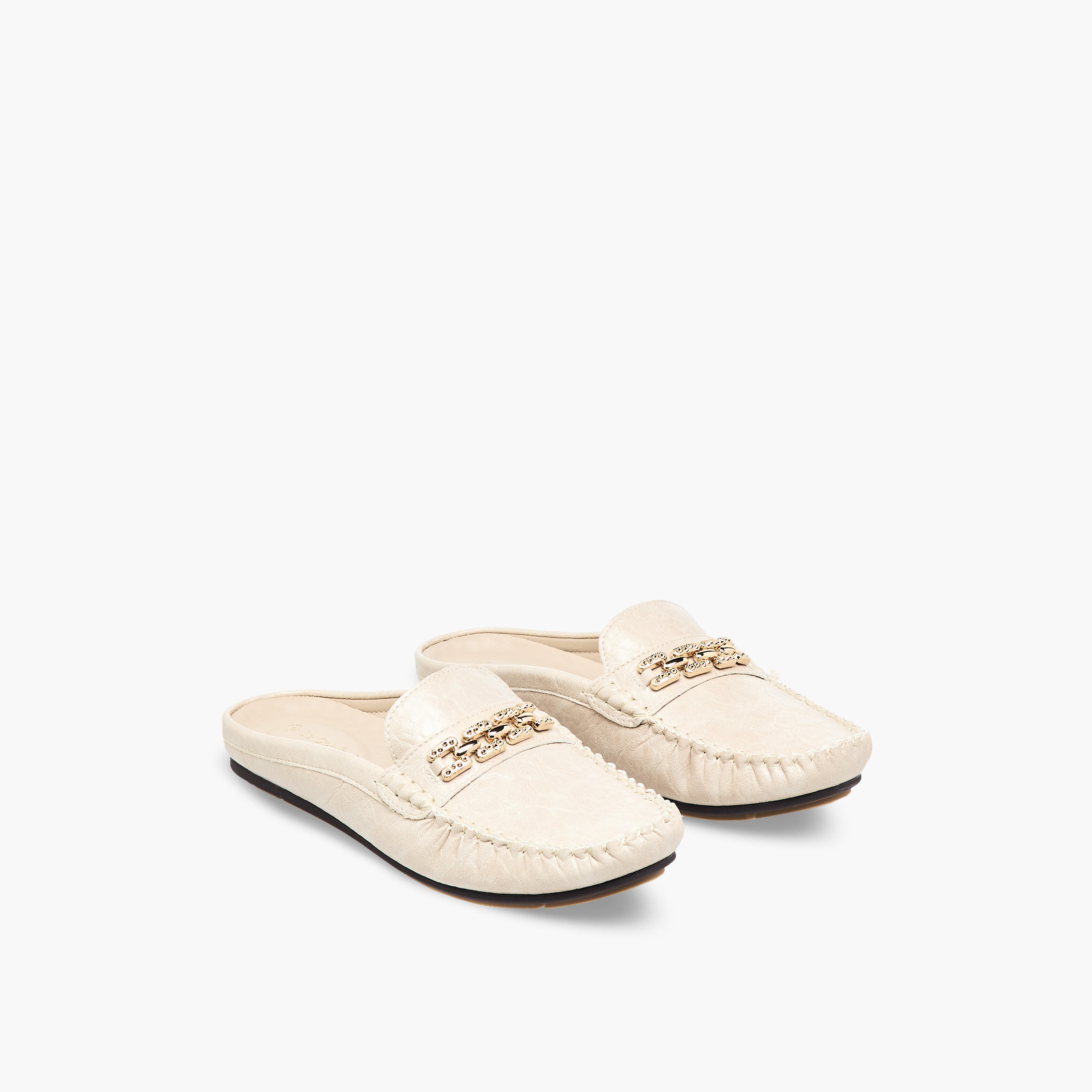 حذاء ميول سهل الارتداء للنساء من لو كونفورت-women-shoes-flats-mules-image-1