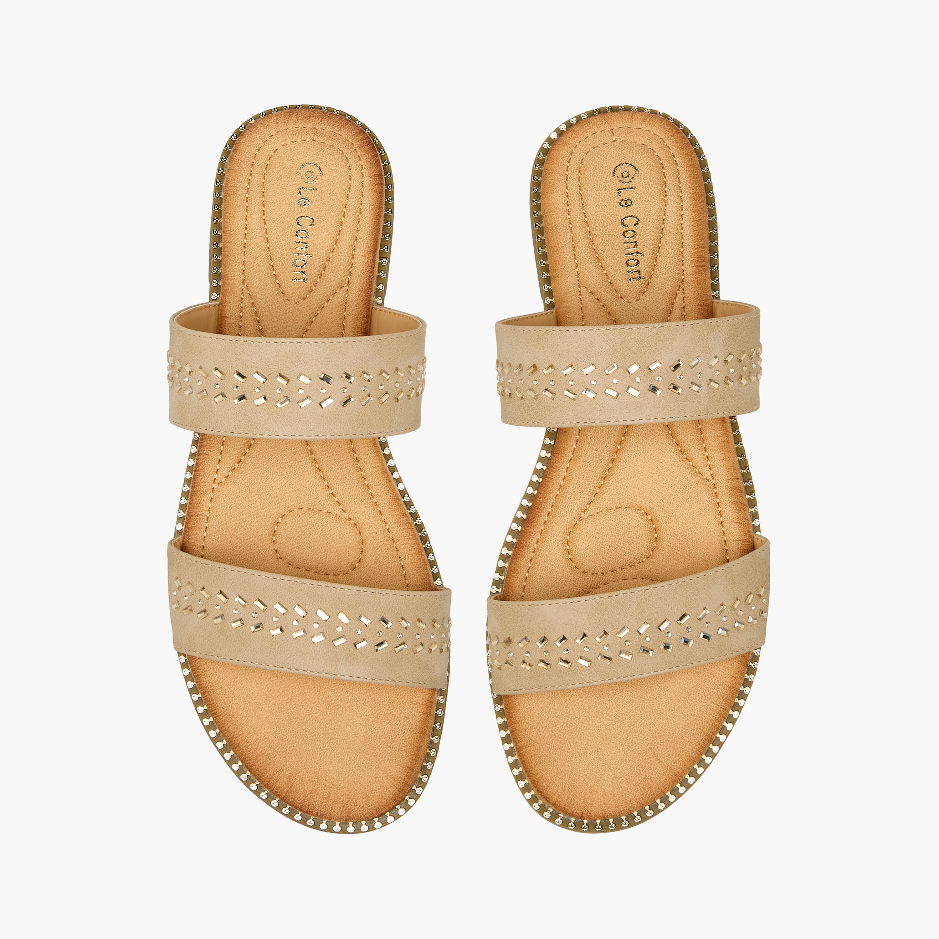 صندل سلايد مرصّع للنساء من لو كونفورت-women-shoes-flats-sandals-image-1