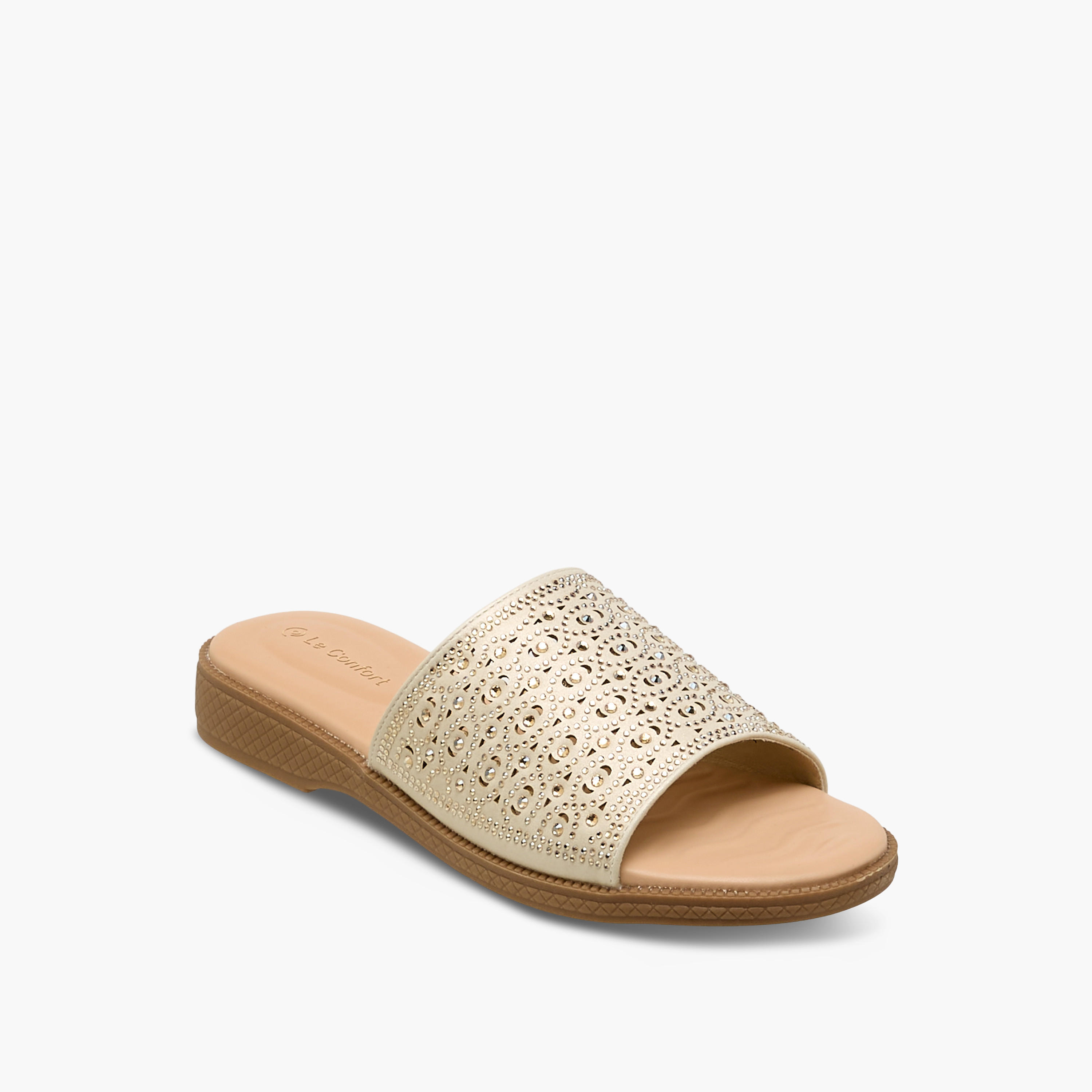 صندل مزين ومثقب سهل الارتداء للنساء من لو كونفورت-women-shoes-flats-sandals-image-2