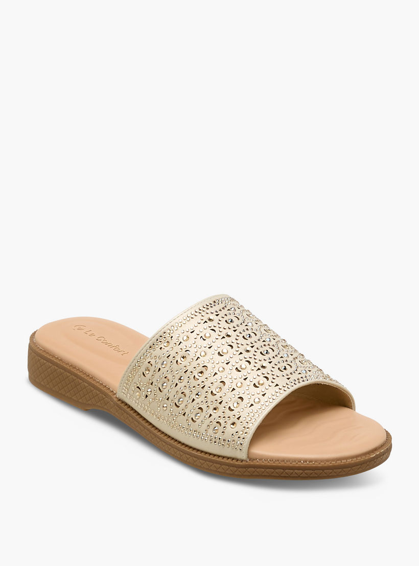 صندل مزين ومثقب سهل الارتداء للنساء من لو كونفورت-women-shoes-flats-sandals-image-2