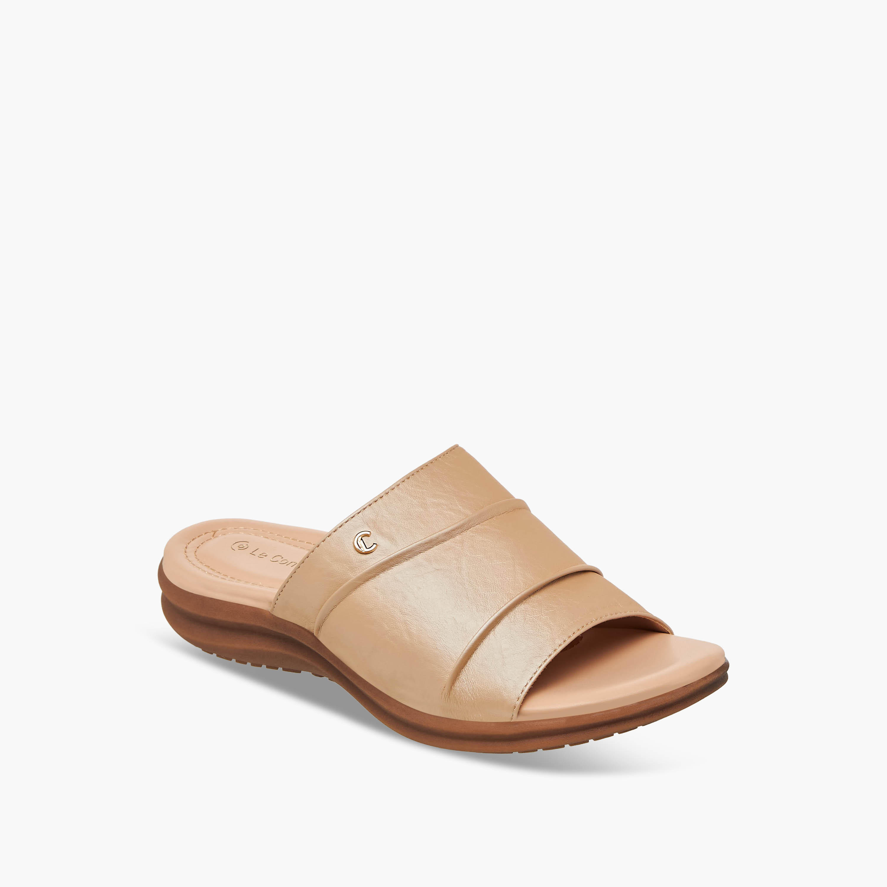 Le Confort Women Metallic Slide Sandals-women-shoes-flats-sandals-image-2