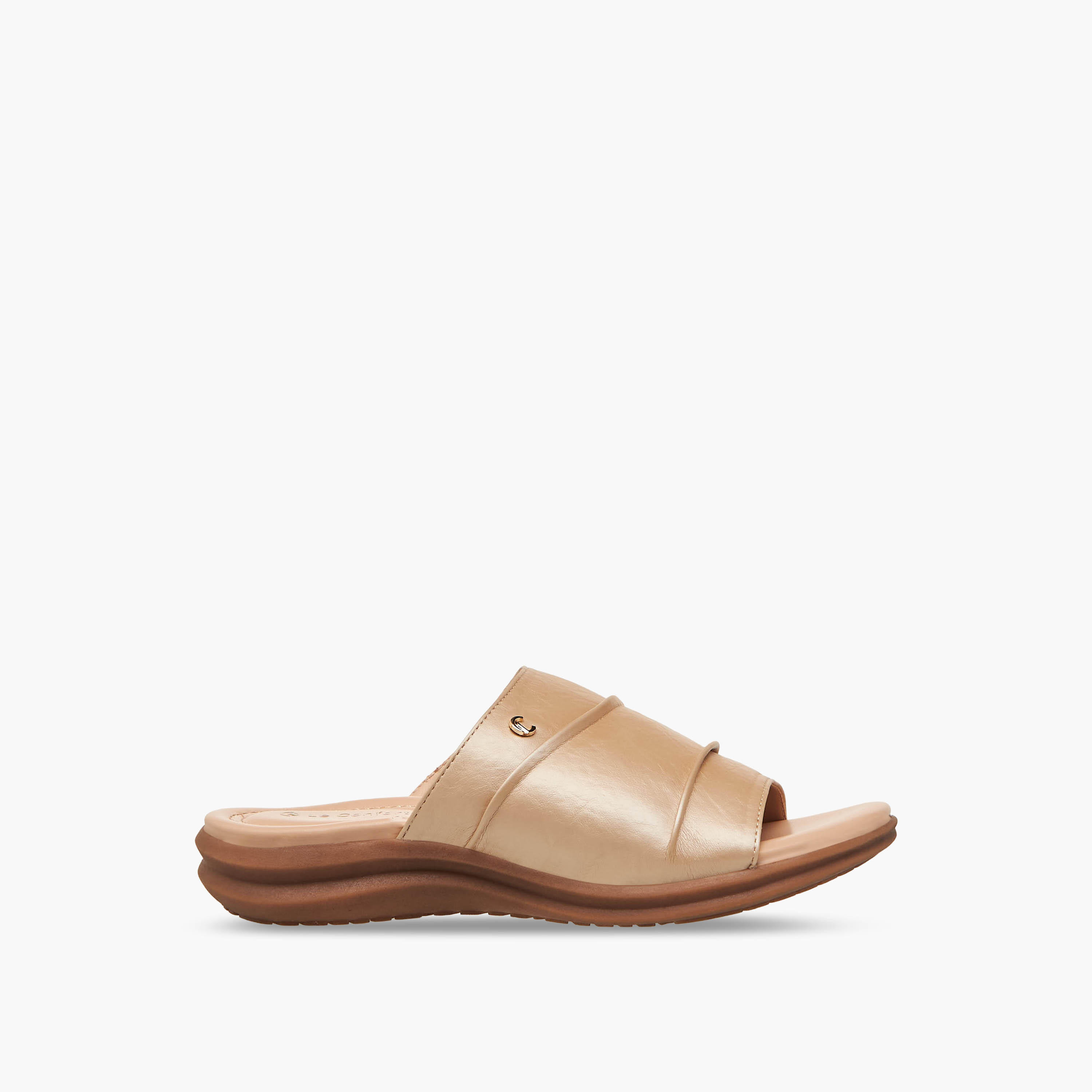Le Confort Women Metallic Slide Sandals-women-shoes-flats-sandals-image-3