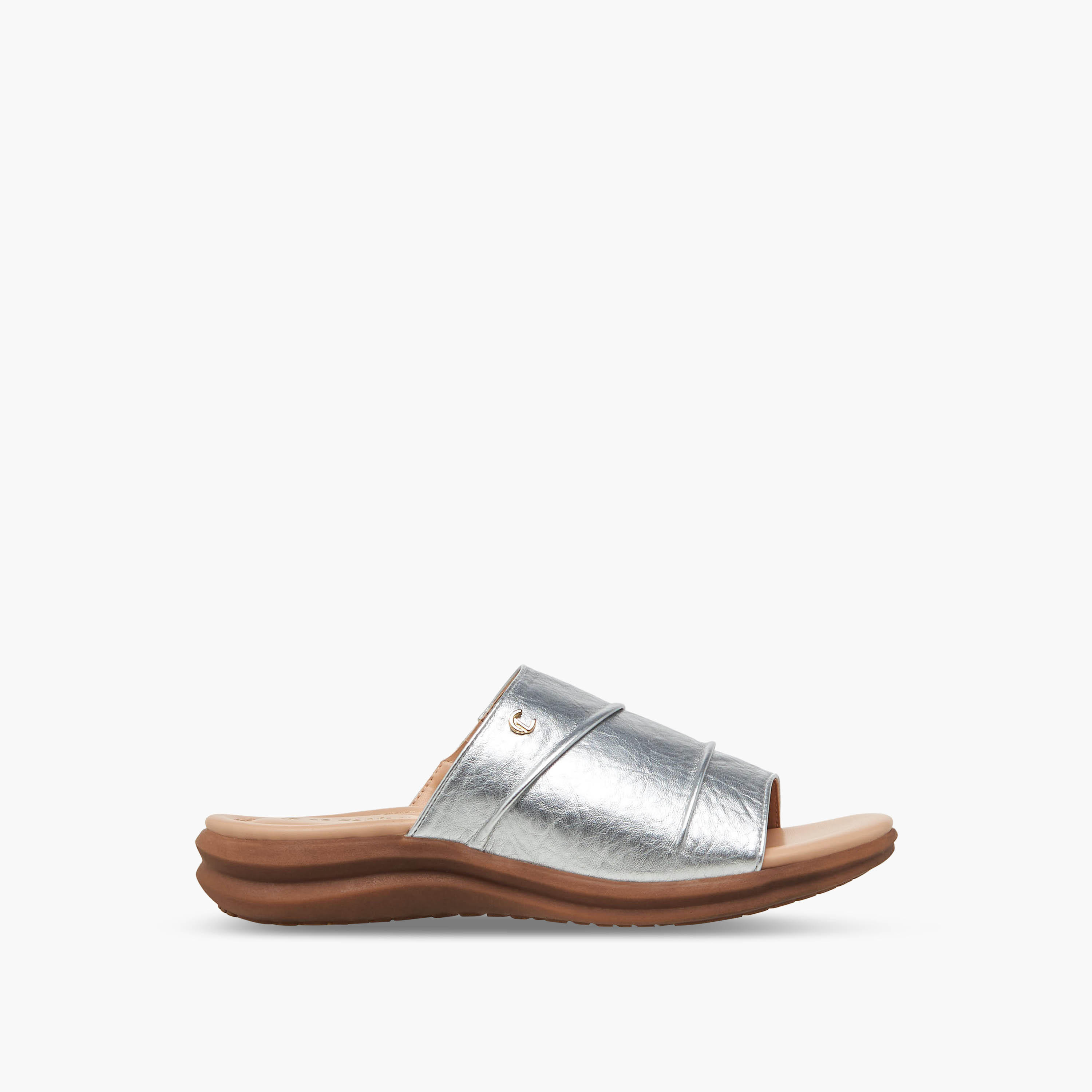 Le Confort Women Metallic Slide Sandals-women-shoes-flats-sandals-image-3