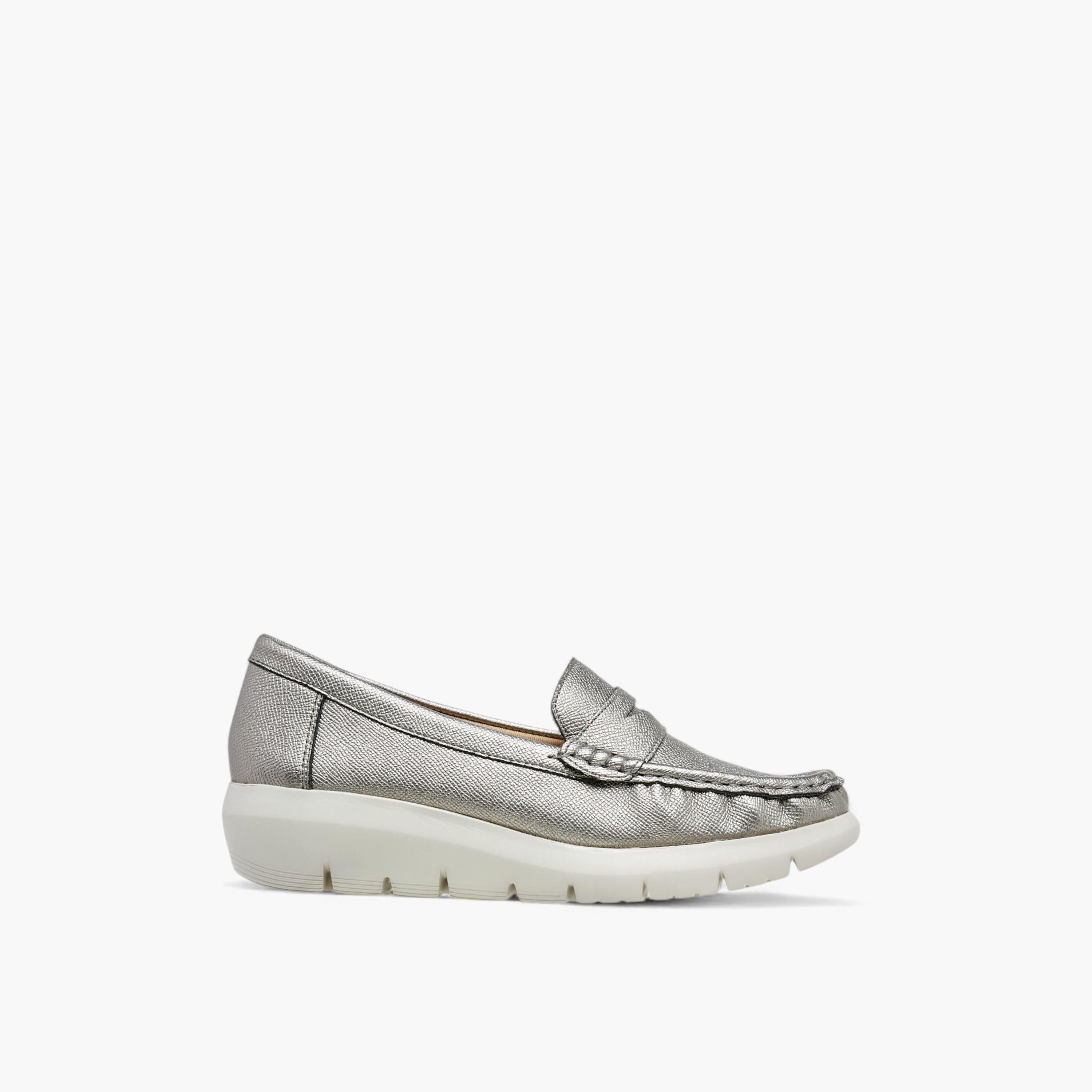 حذاء لوفر ميتاليك سهل الارتداء مع كعب ويدج من لو كونفورت-women-shoes-heels-image-3