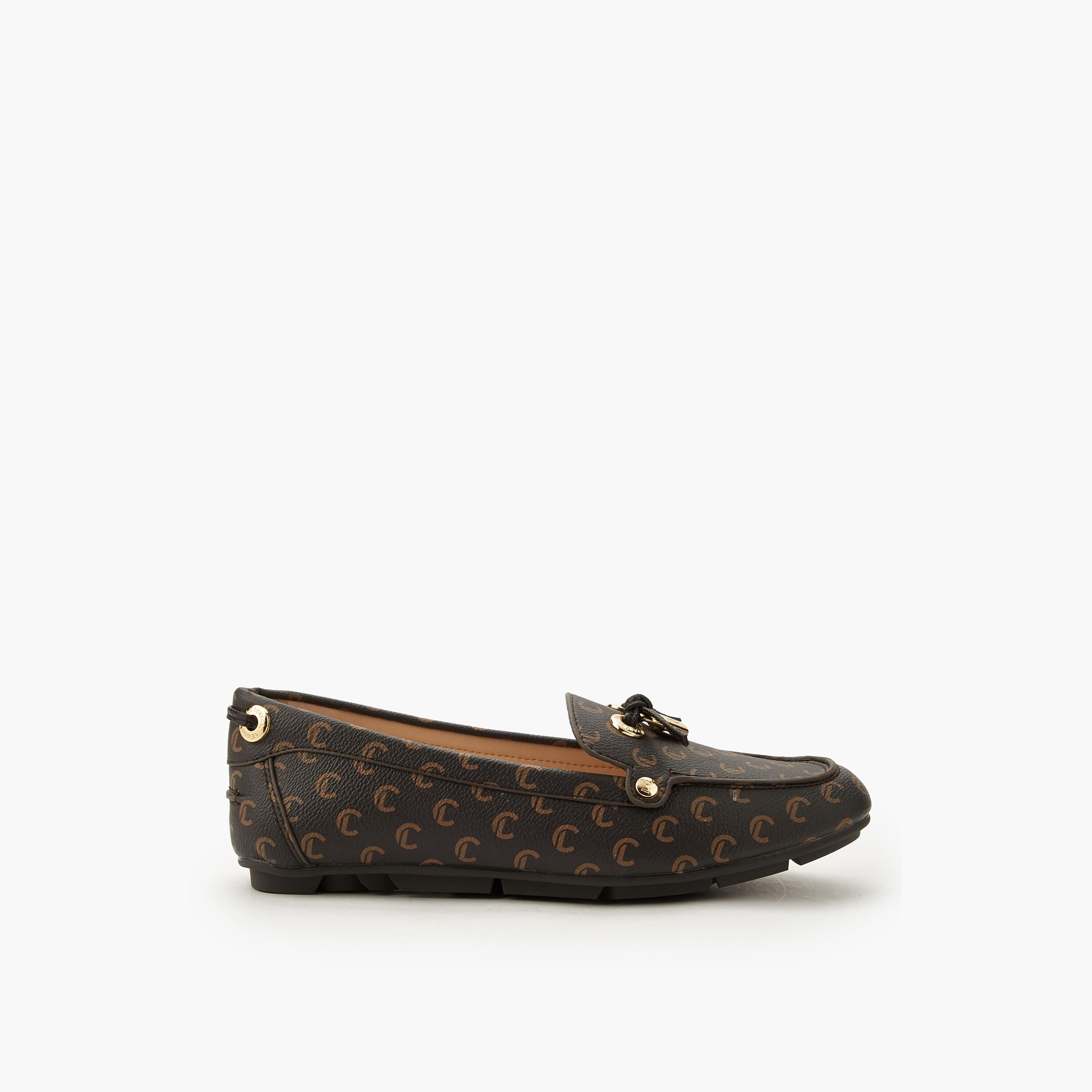 حذاء لوفر بطبعات مونوجرام للنساء من لو كونفورت-women-shoes-loafersandmoccasins-image-3
