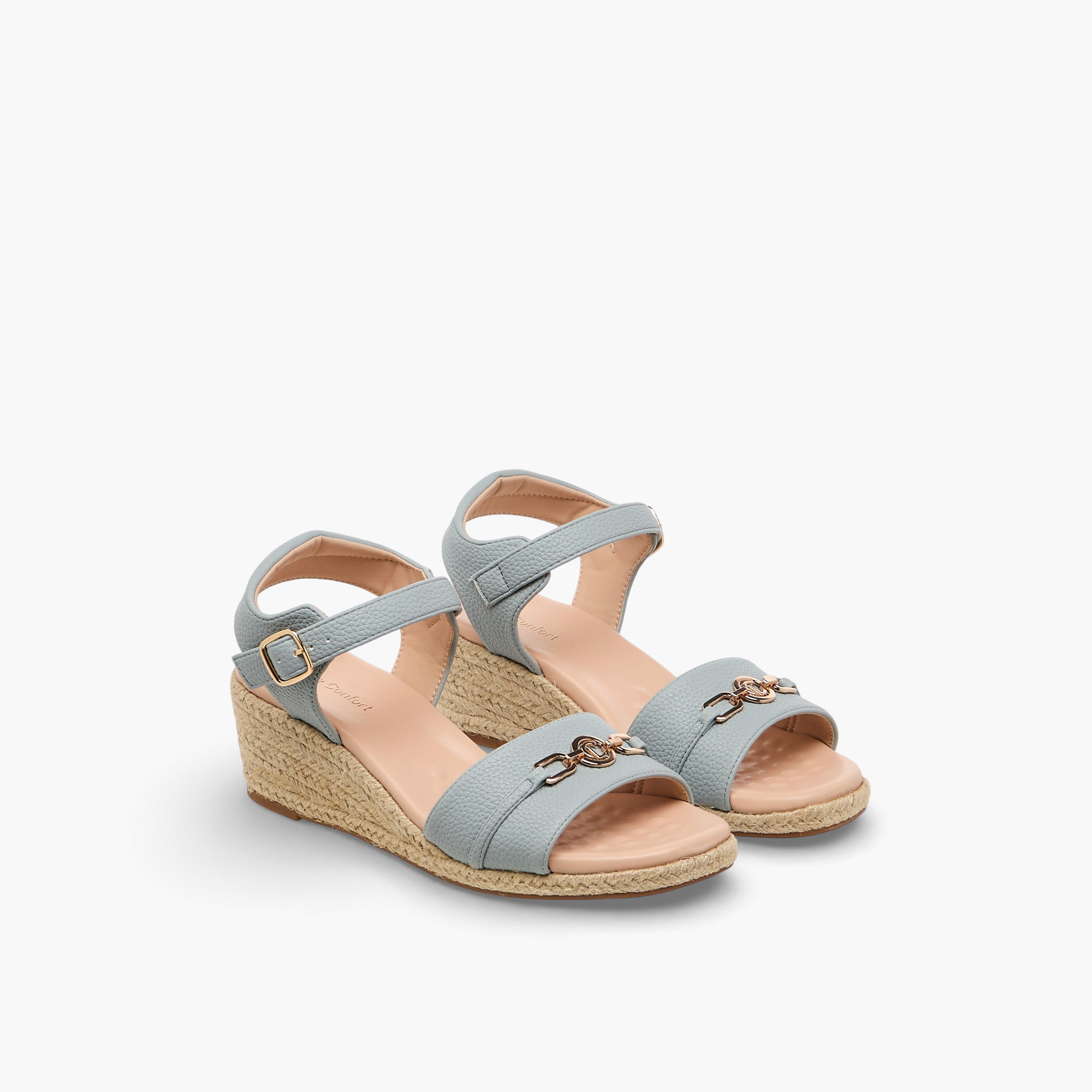 صندل بكعب ويدج للنساء من لو كونفورت-women-shoes-sandals-heeled-image-1