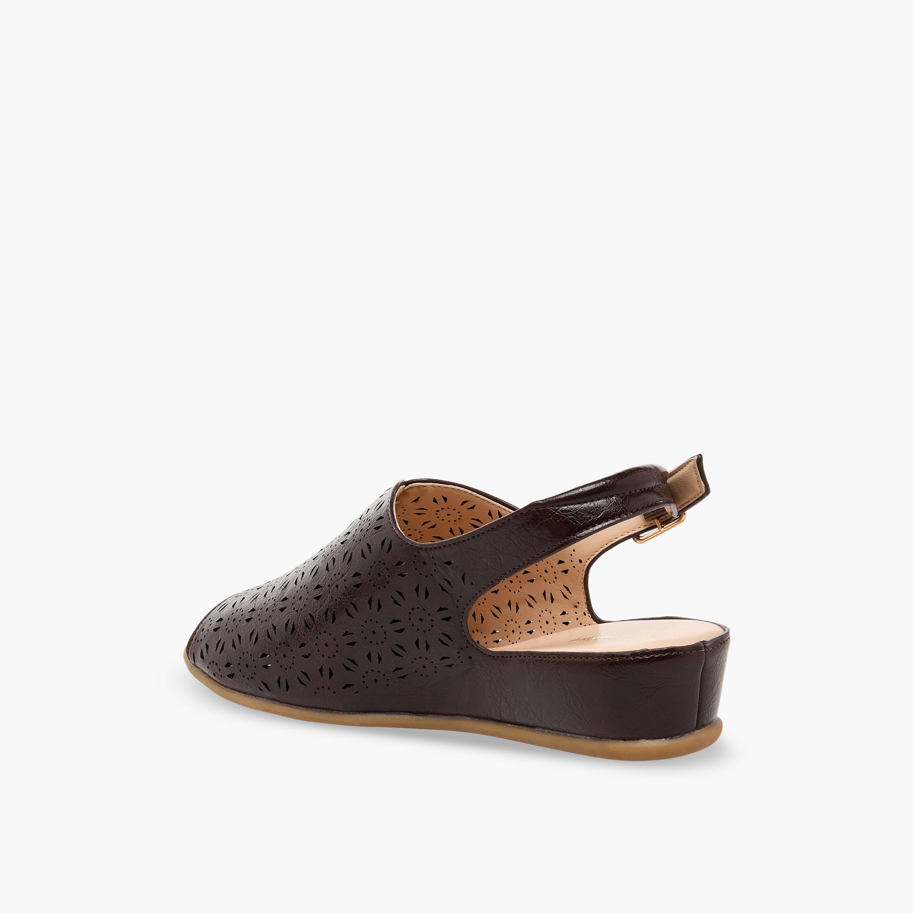 Le Confort Laser Cut Peep Toe Comfort Sandals-women-shoes-sandals-heeled-image-5