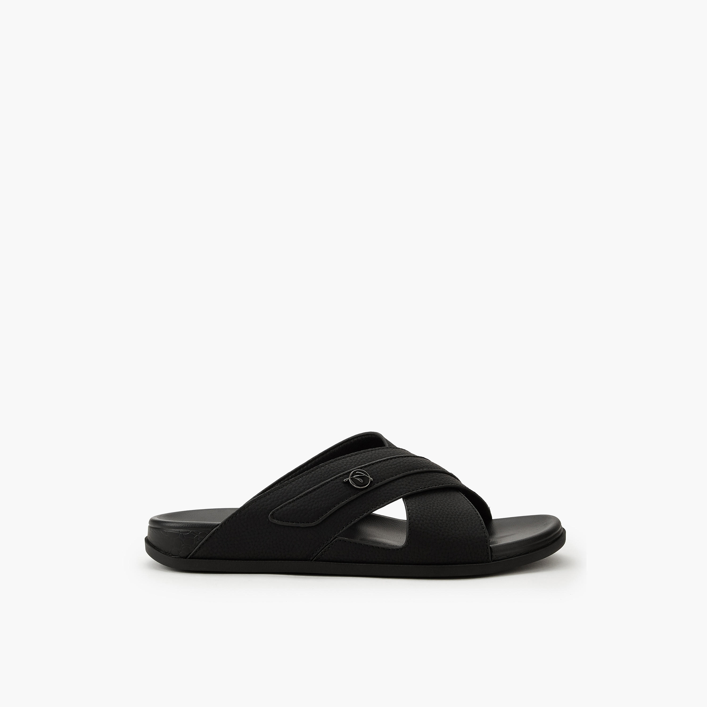 صندل بأحزمة متقاطعة سهل الارتداء للرجال من إل بي إل من شوإكسبريس-men-shoes-sandals-image-3