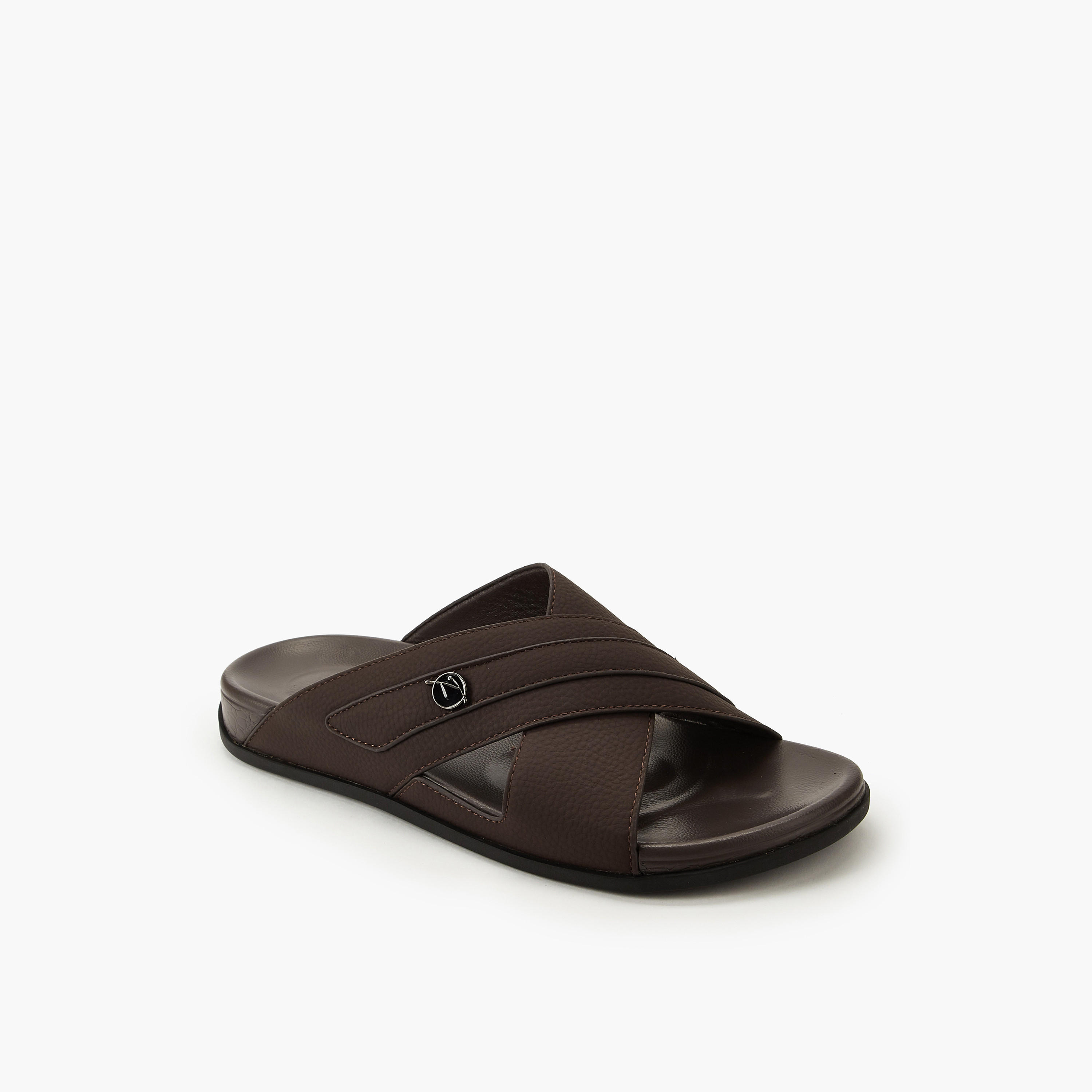 صندل بأحزمة متقاطعة سهل الارتداء للرجال من إل بي إل من شوإكسبريس-men-shoes-sandals-image-2