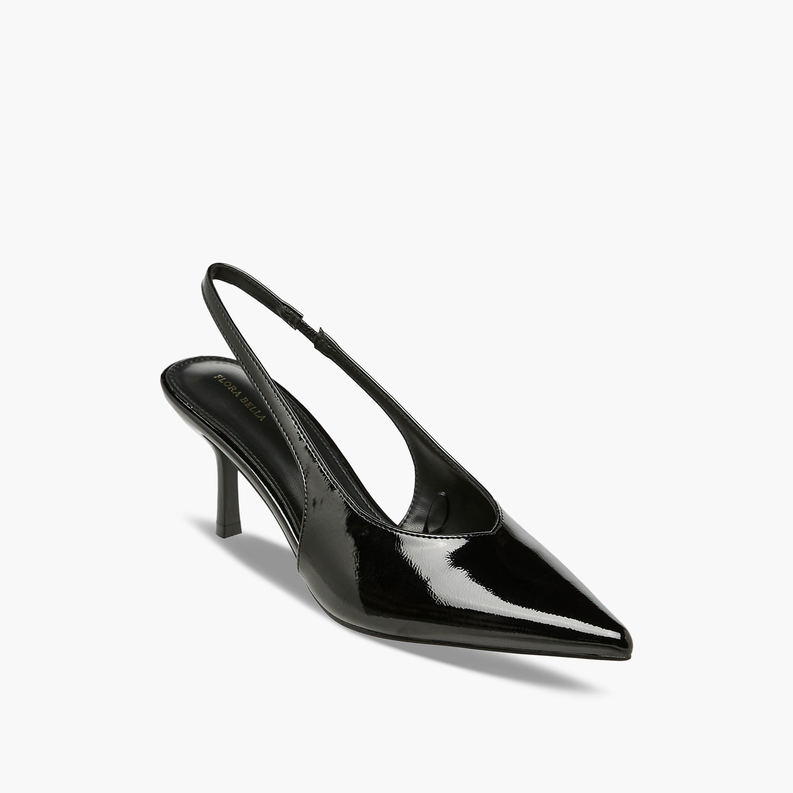 حذاء بارز الملمس بمقدمة مدببة وحزام خلفي من فلورا بيلا-women-shoes-heels-image-2