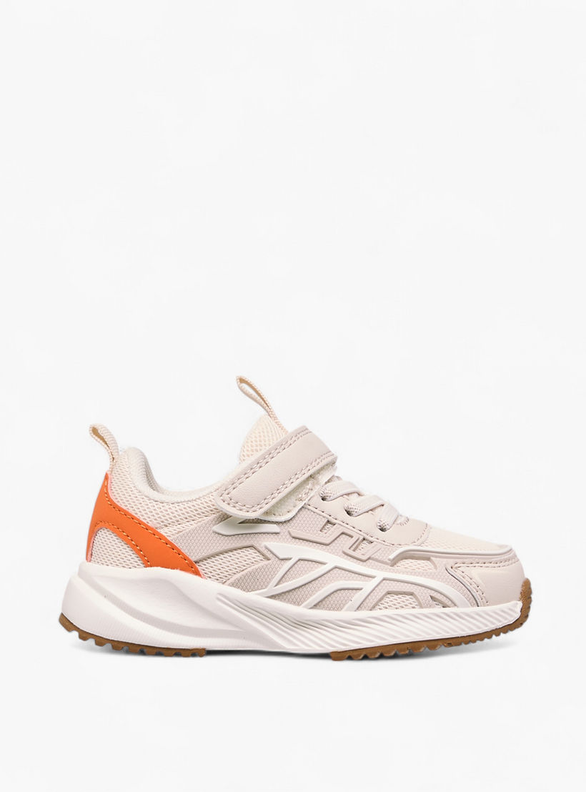 Juniors Panelled Sneakers with Hook and Loop Closure-boys-shoes-sneakers-image-3