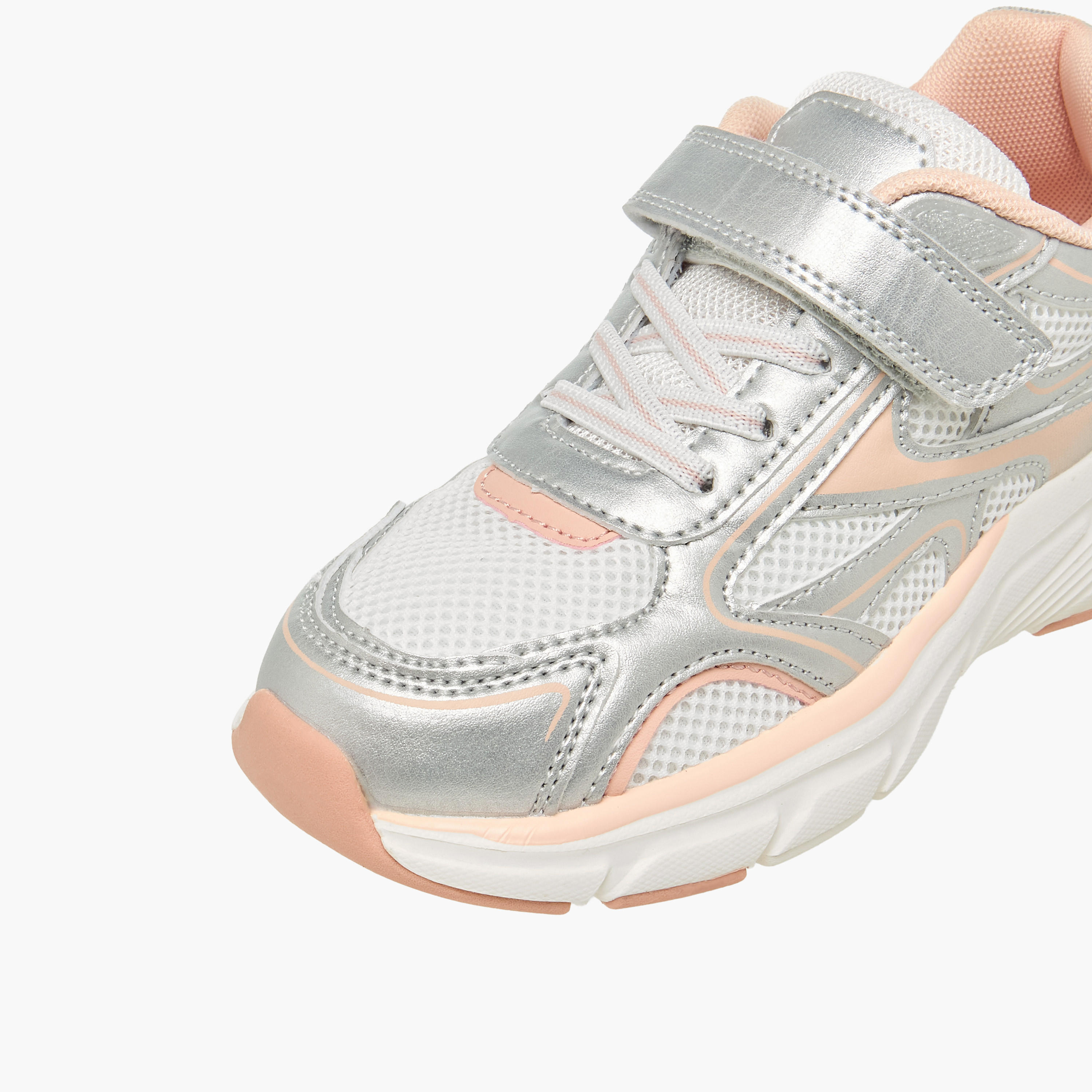 حذاء سنيكرز بشريط إغلاق لاصق للبنات من ليتل ميسي-girls-shoes-sneakers-image-4