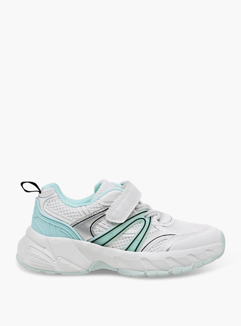 Little Missy Girls Mesh Panelled Hook & Loop Sneakers-girls-shoes-sneakers-image-3