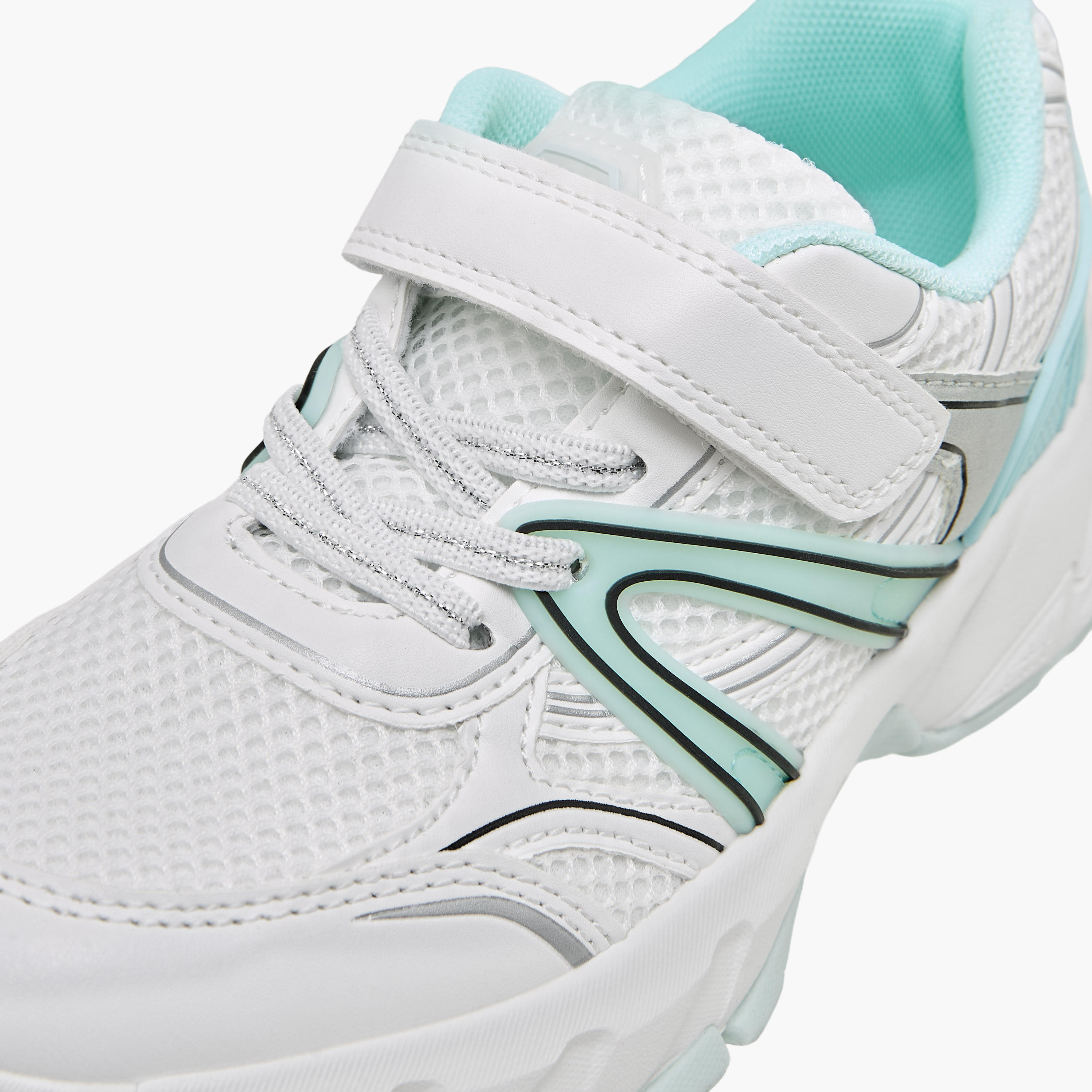 Little Missy Girls Mesh Panelled Hook & Loop Sneakers-girls-shoes-sneakers-image-4