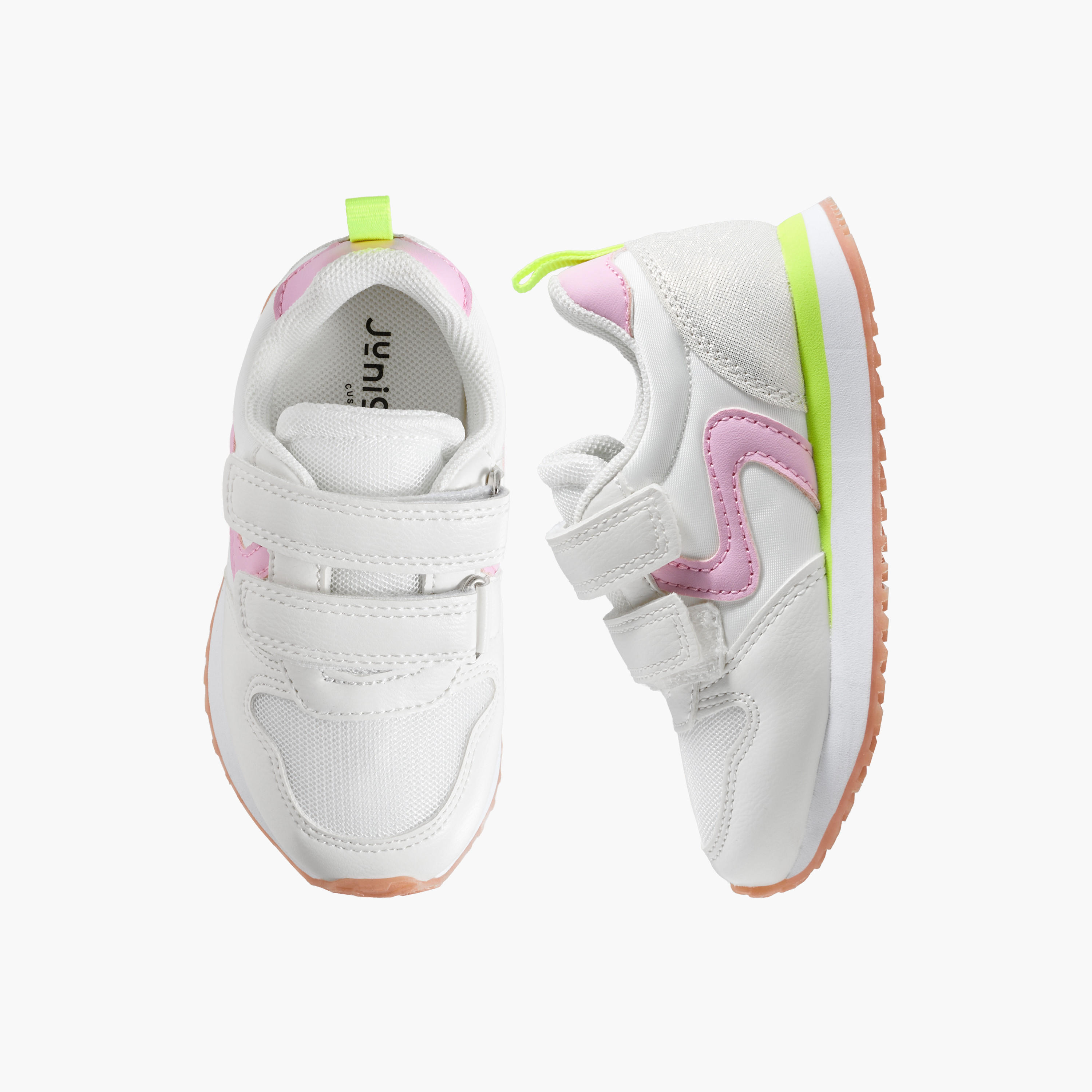 حذاء سنيكرز بشريط إغلاق لاصق للبنات من جونيورز-girls-shoes-sneakers-image-1