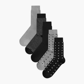 Duchini Men Socks Crew Length - Set of 5-men-socks-image-1