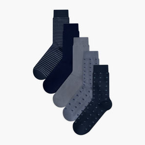 Duchini Men Socks Crew Length - Set of 5-men-socks-image-1