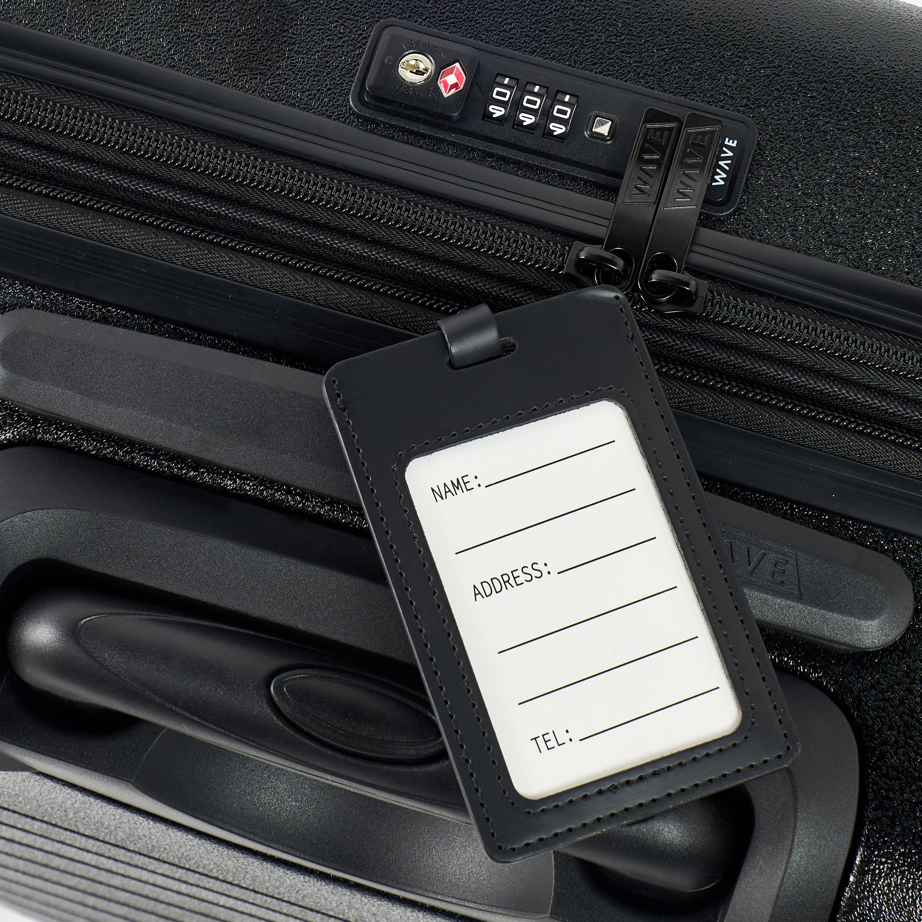 WAVE Textured Hardcase Luggage Trolley with Retractable Handle - 20 inches Cabin Bag-travel-luggagesandbags-luggage-image-5