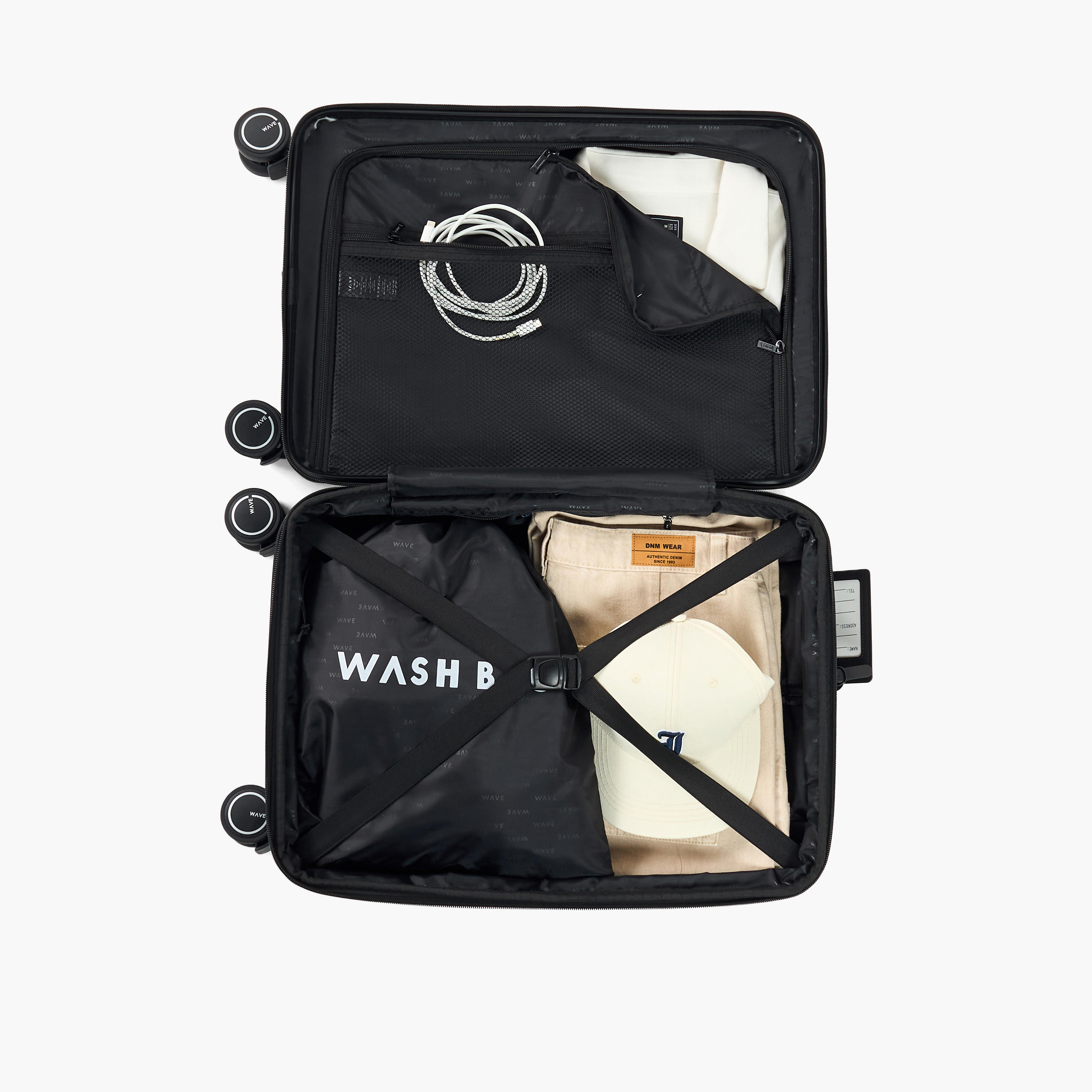 WAVE Textured Hardcase Luggage Trolley with Retractable Handle - 20 inches Cabin Bag-travel-luggagesandbags-luggage-image-8