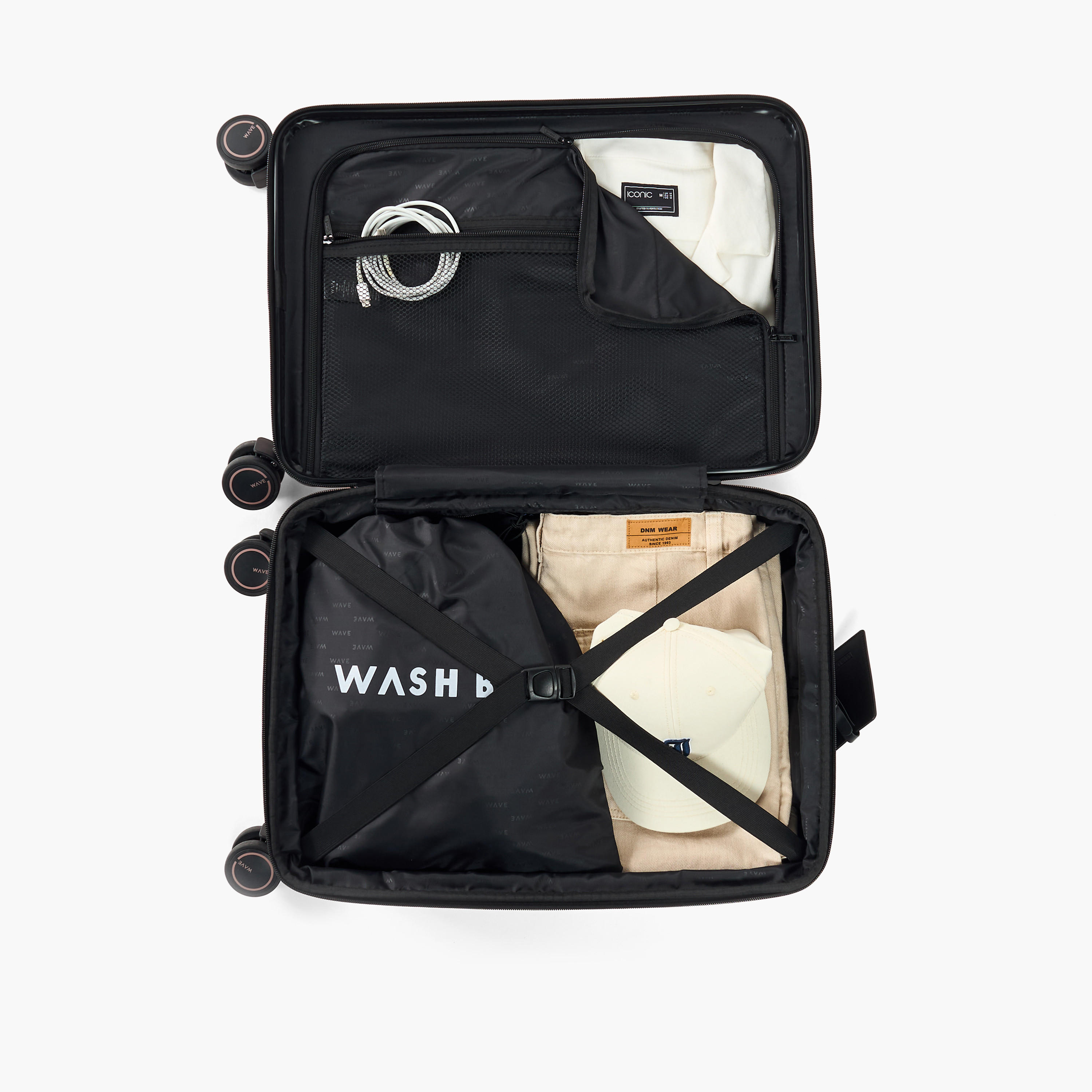 WAVE Textured Hardcase Luggage Trolley with Retractable Handle - 20 inches Cabin Bag-travel-luggagesandbags-luggage-image-8