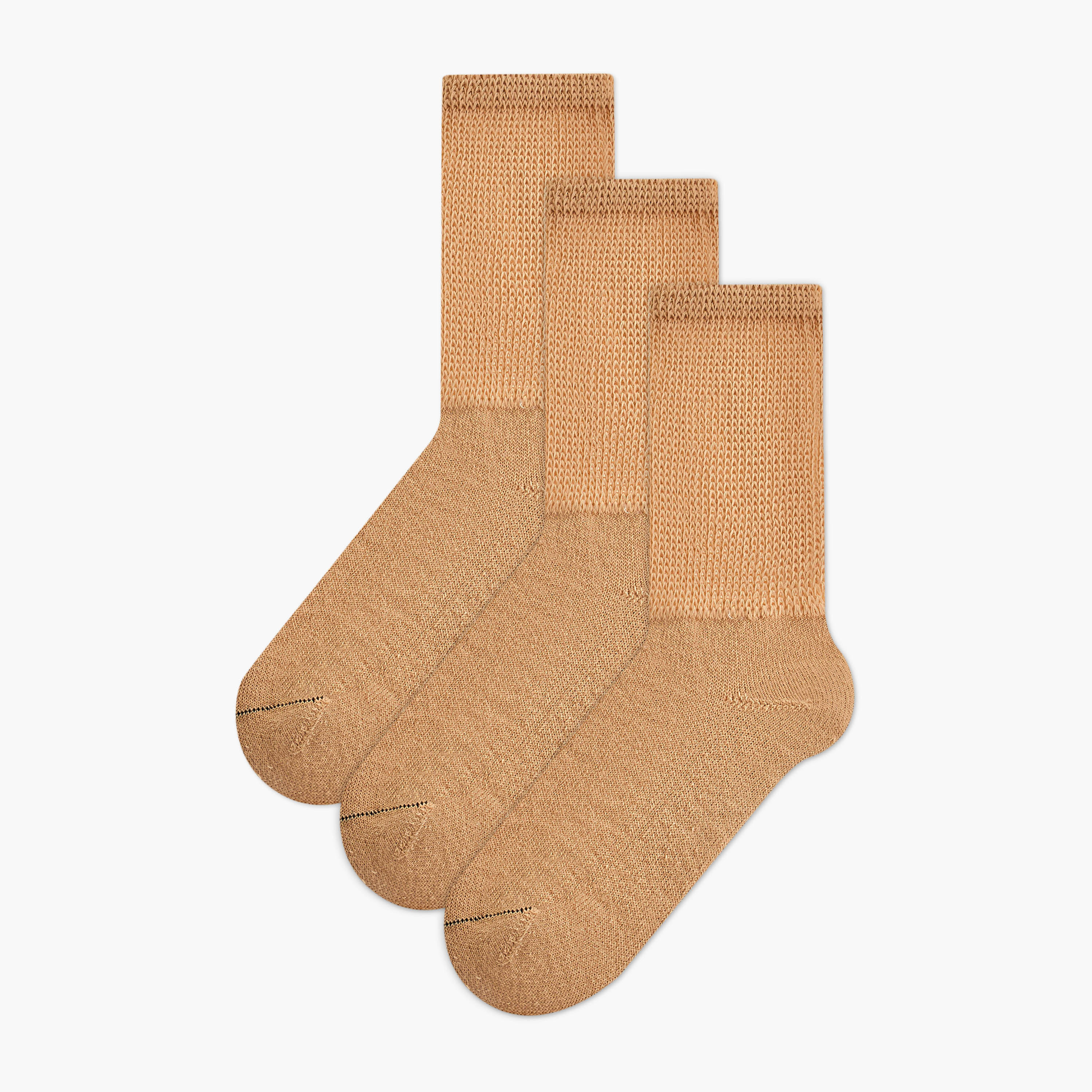 Le Confort Textured Non Terry Crew Length Socks - Set of 3-women-socksandstockings-image-1