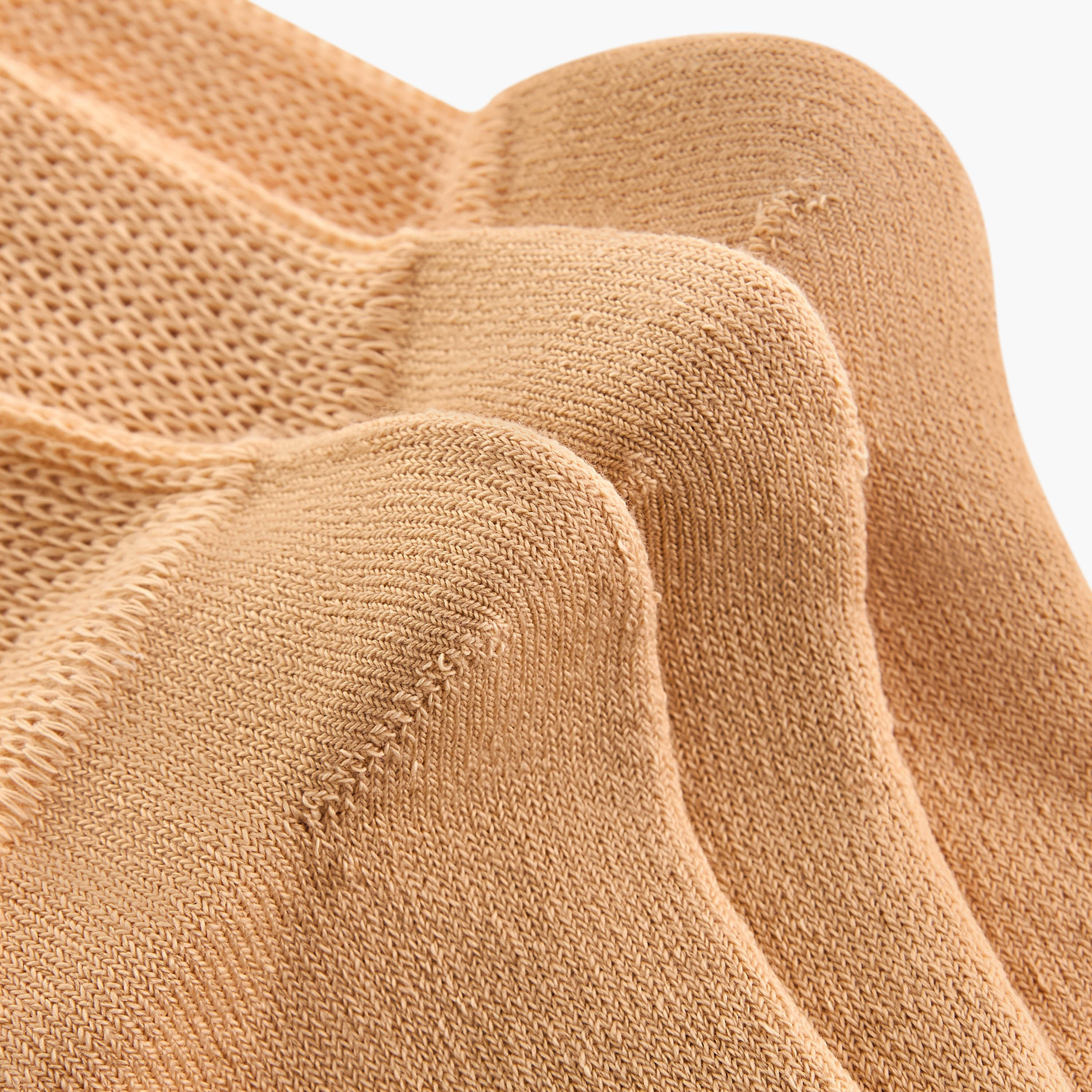 Le Confort Textured Non Terry Crew Length Socks - Set of 3-women-socksandstockings-image-4