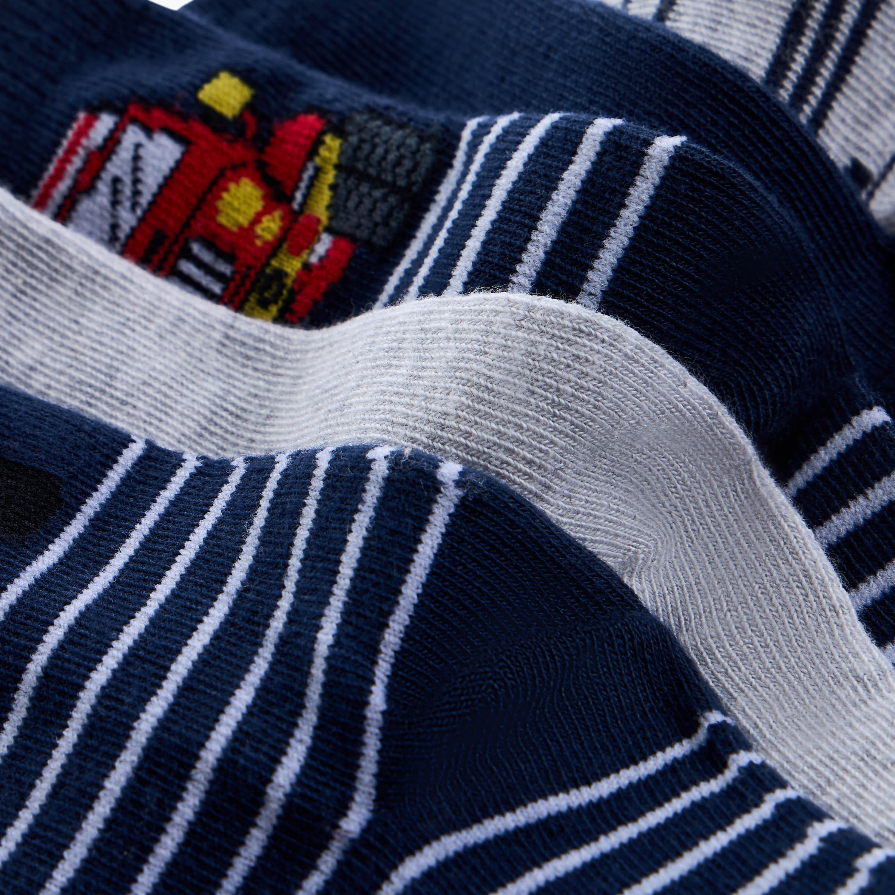 طقم جوارب 5 أزواج متنوعة بطول ربلة الساق للأولاد من جونيورز-boys-accessories-socks-image-4