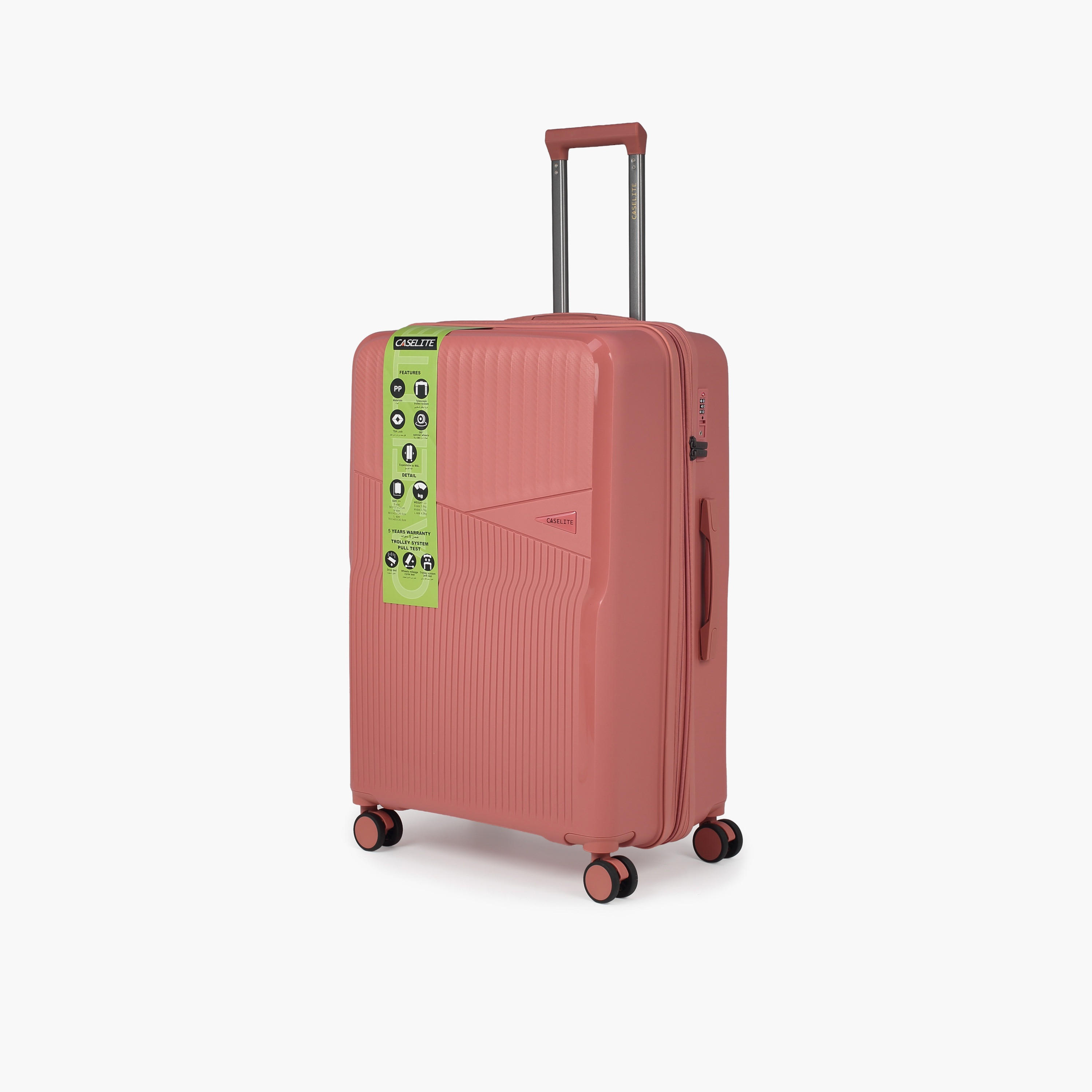 شنطة ترولي صلبة بملمس بارز ومقبض قابل للسحب من كيسلايت - 28 بوصة للسفر بالطائرة-travel-luggagesandbags-luggage-image-12