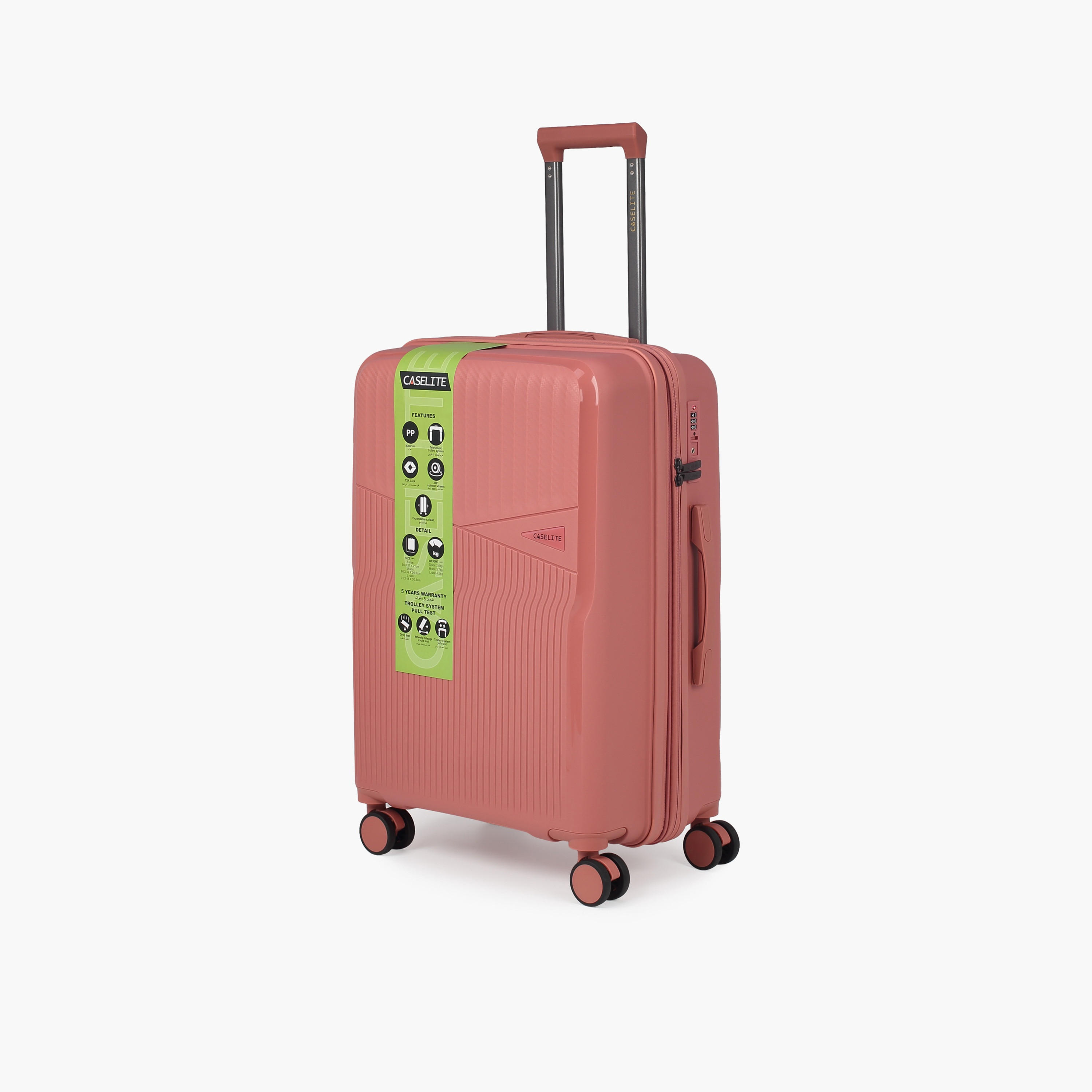 شنطة ترولي صلبة بملمس بارز ومقبض قابل للسحب من كيسلايت - 28 بوصة للسفر بالطائرة-travel-luggagesandbags-luggage-image-13
