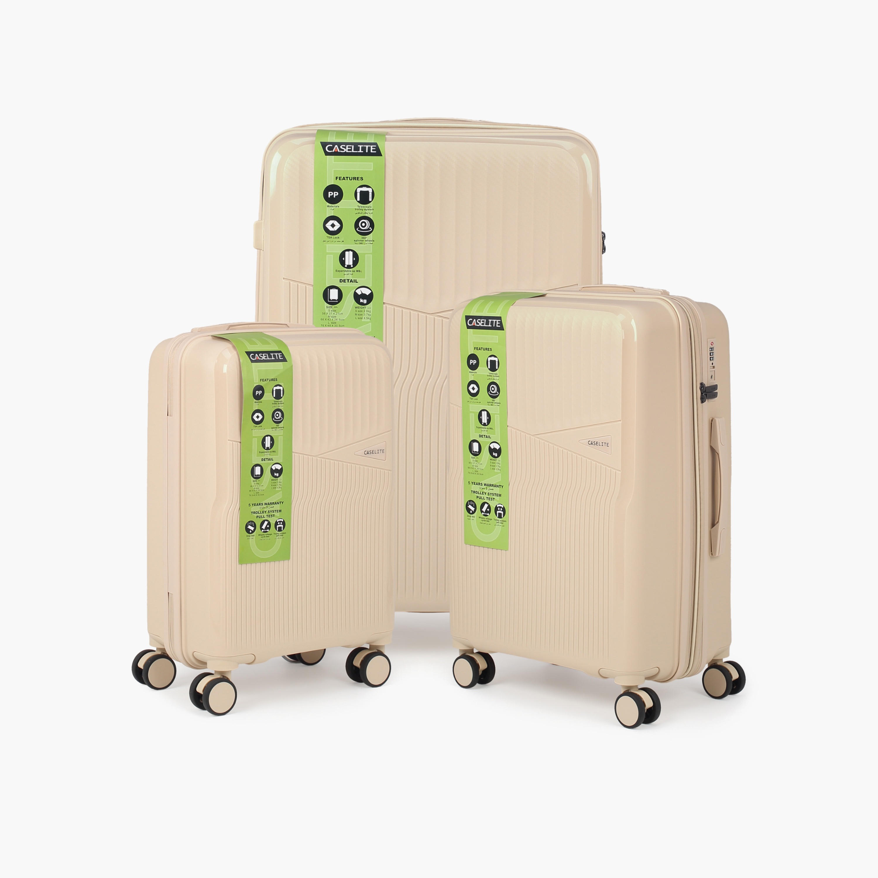 شنطة ترولي صلبة بارزة الملمس بمقبض قابل للسحب من كيسلايت - 20 بوصة للطائرة-travel-luggagesandbags-luggage-image-6