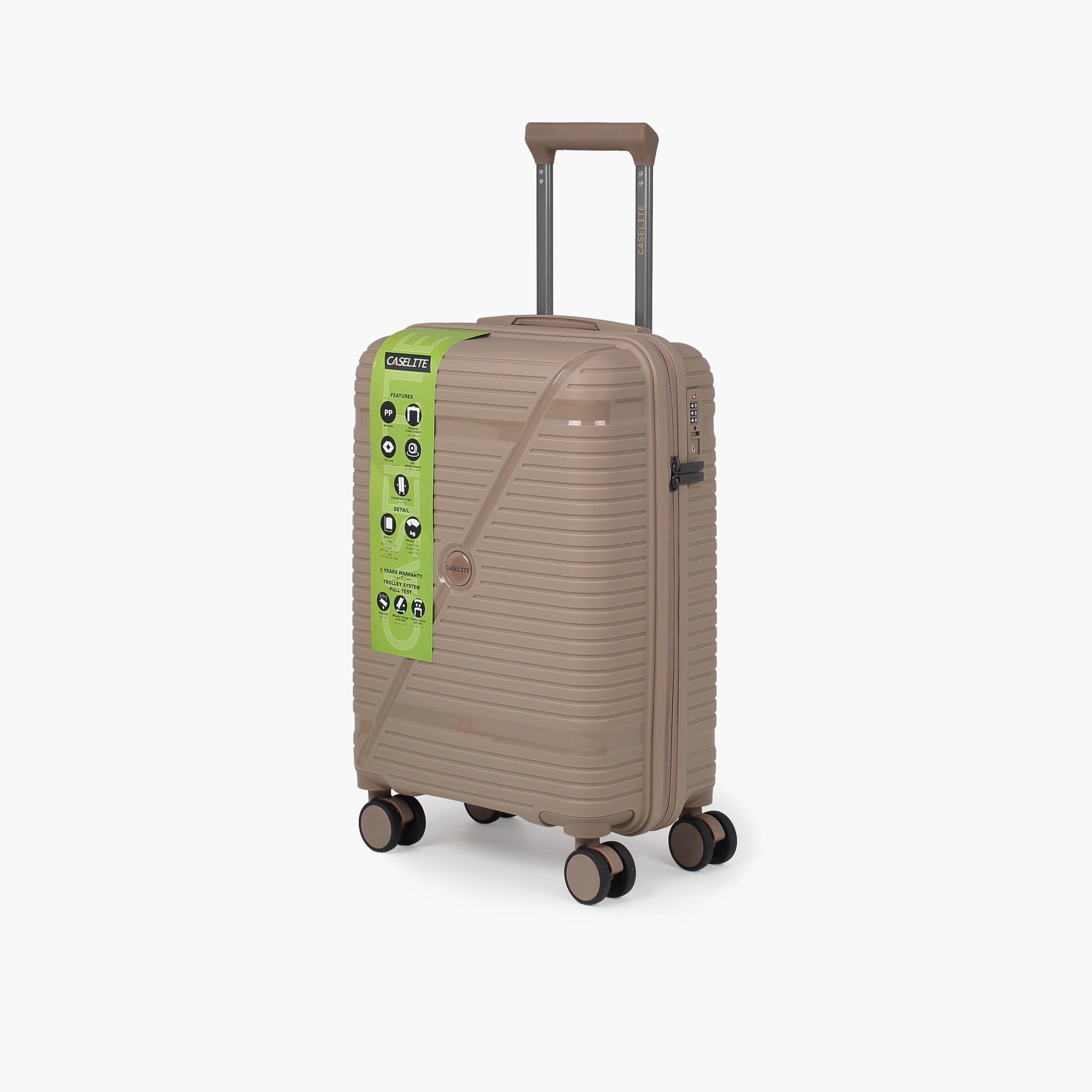 شنطة ترولي صلبة بارزة الملمس بمقبض قابل للسحب من كيسلايت - 20 بوصة للطائرة-travel-luggagesandbags-luggage-image-2