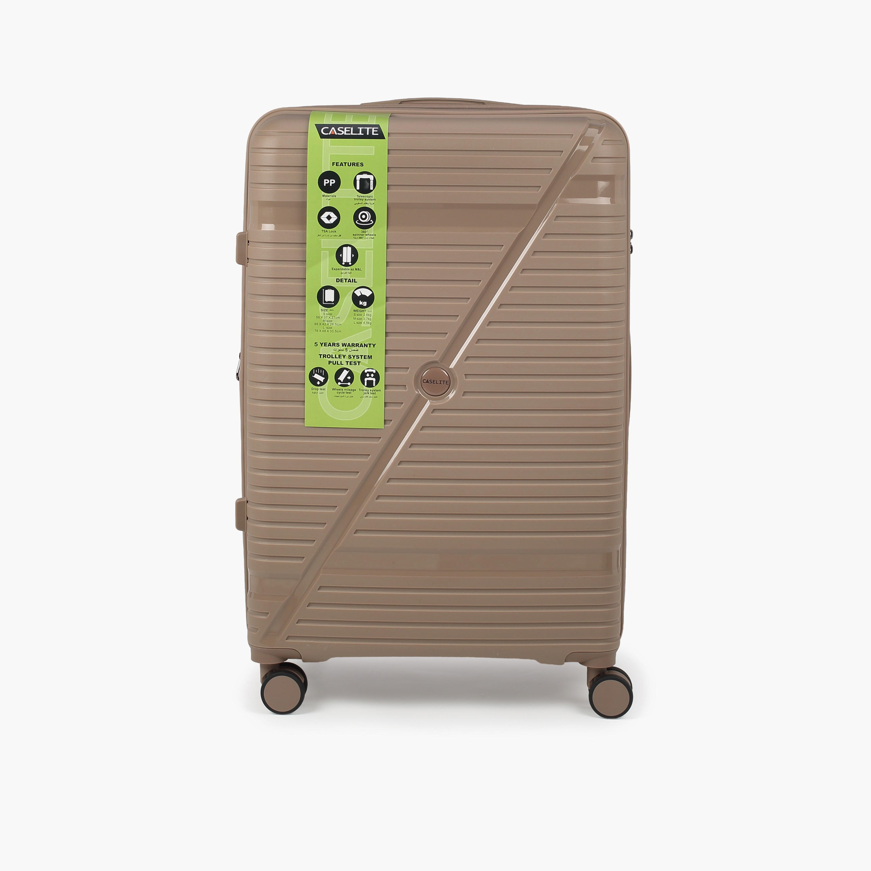 شنطة ترولي صلبة بارزة الملمس بمقبض قابل للسحب من كيسلايت - 20 بوصة للطائرة-travel-luggagesandbags-luggage-image-3