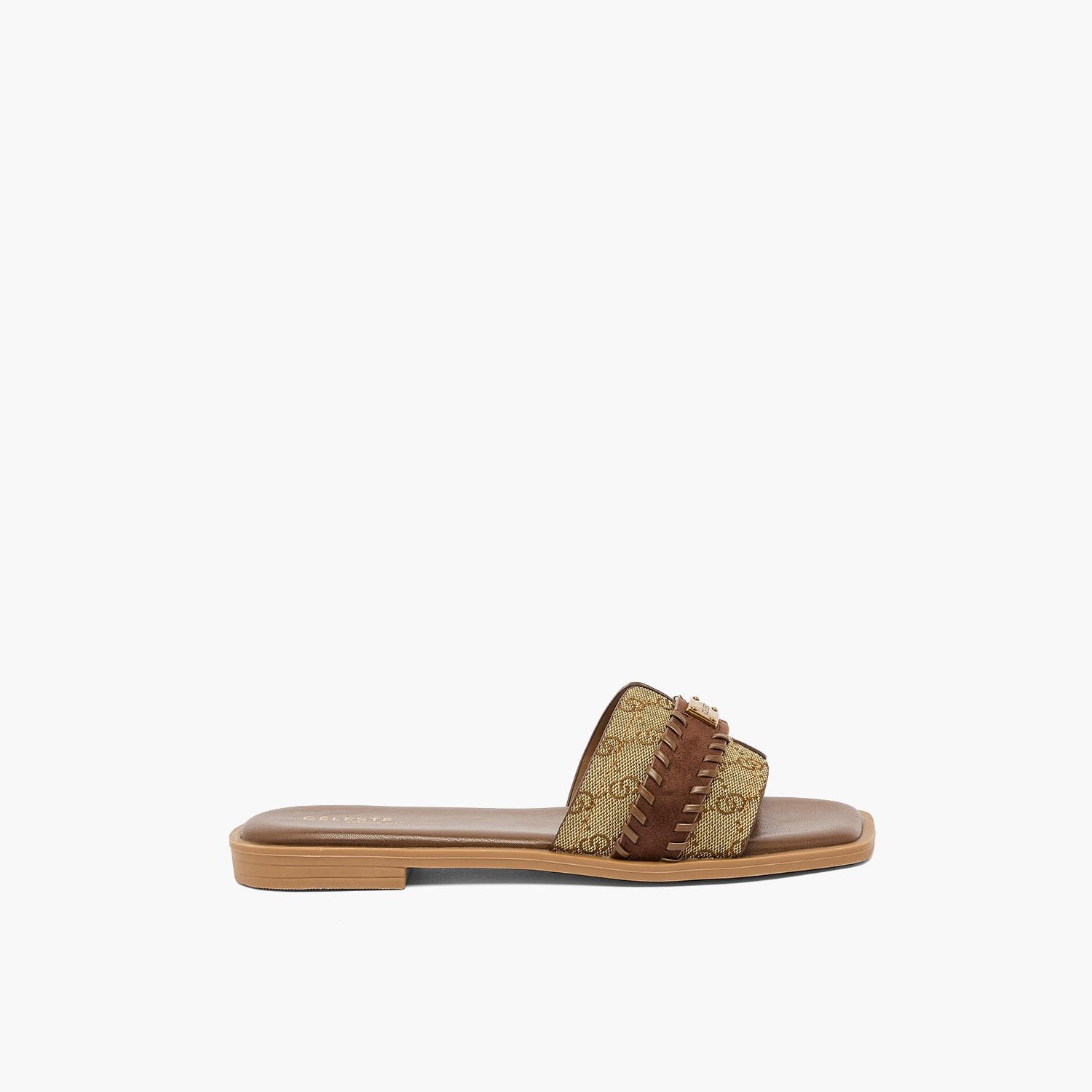 Celeste Women Monogram Print Sandals-women-shoes-flats-sandals-image-3