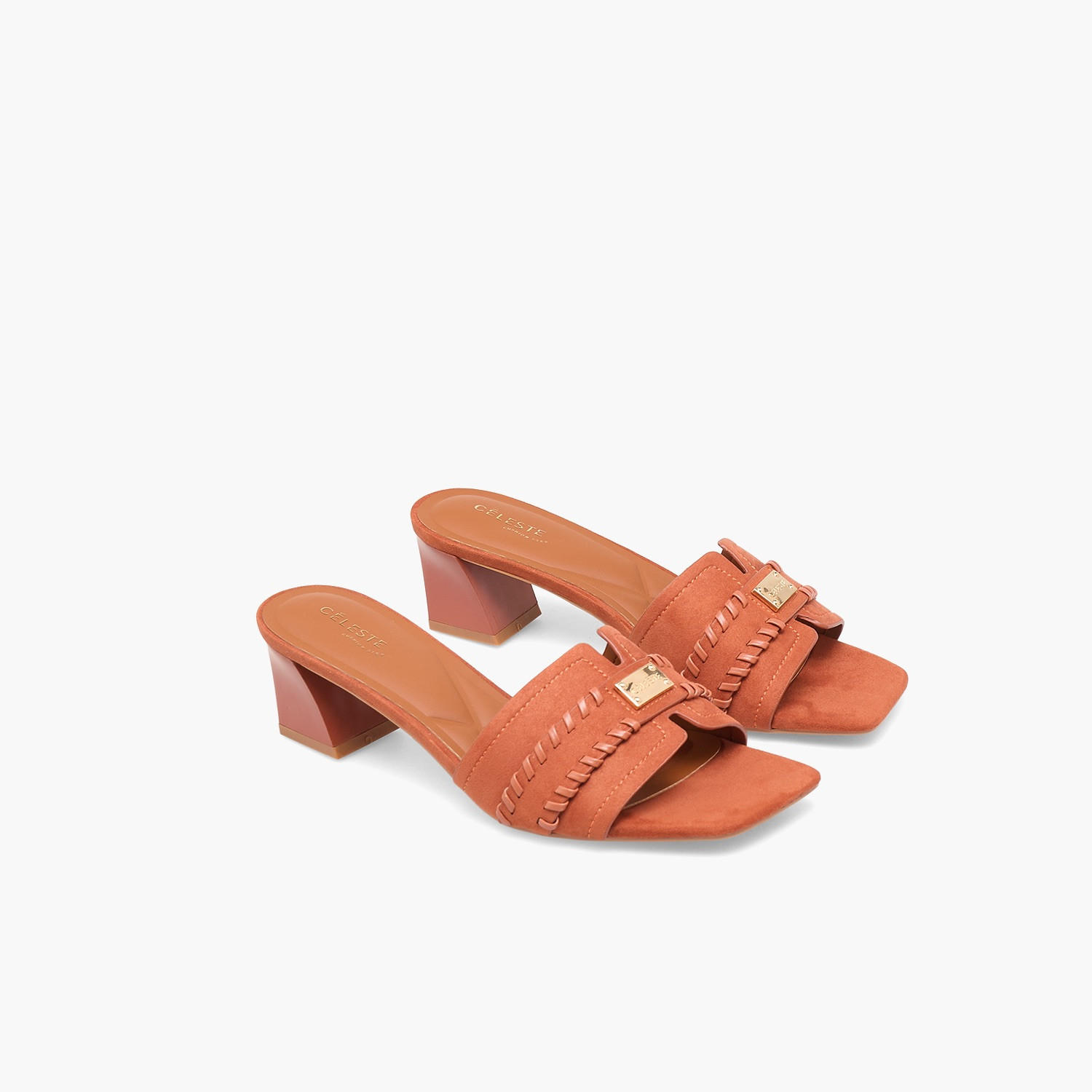 Celeste Women Metallic Accent Block Heel Sandals-women-shoes-sandals-heeled-image-1