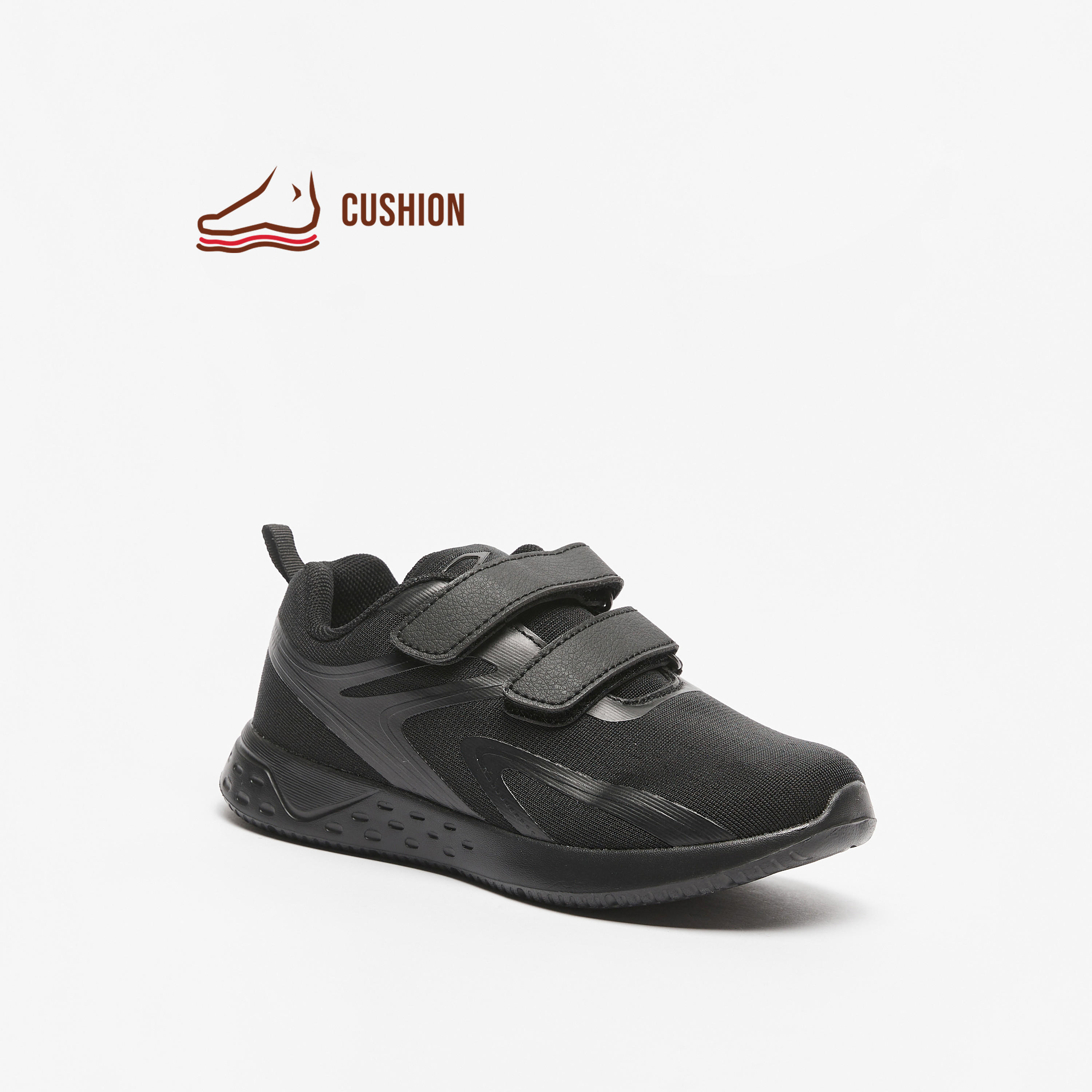 Dash Kids Hook & Loop Ankle Sneakers Cushioned Sole Shoes-boys-shoes-schoolshoes-image-1