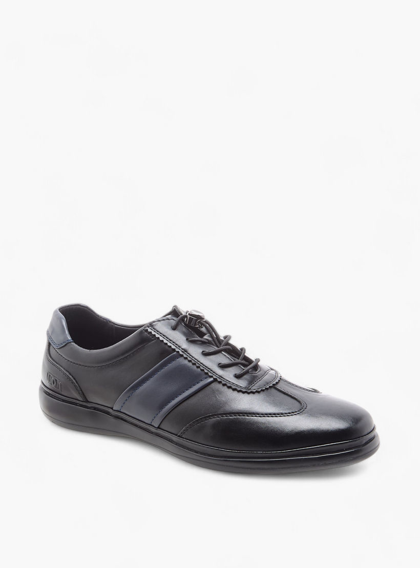 Duchini Men's Panelled Sneakers with No-Tie Laces-men-shoes-sneakers-image-2