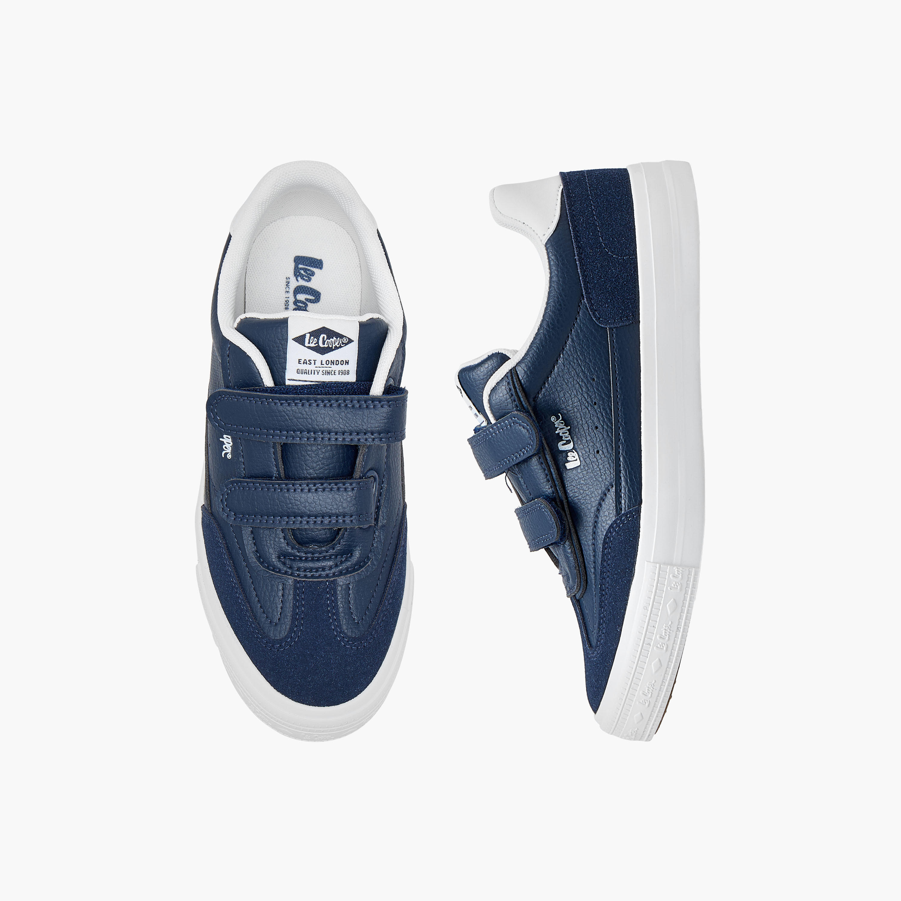 حذاء سنيكرز بطول الكاحل وشريط إغلاق لاصق للأولاد من لي كوبر-boys-shoes-sneakers-image-1
