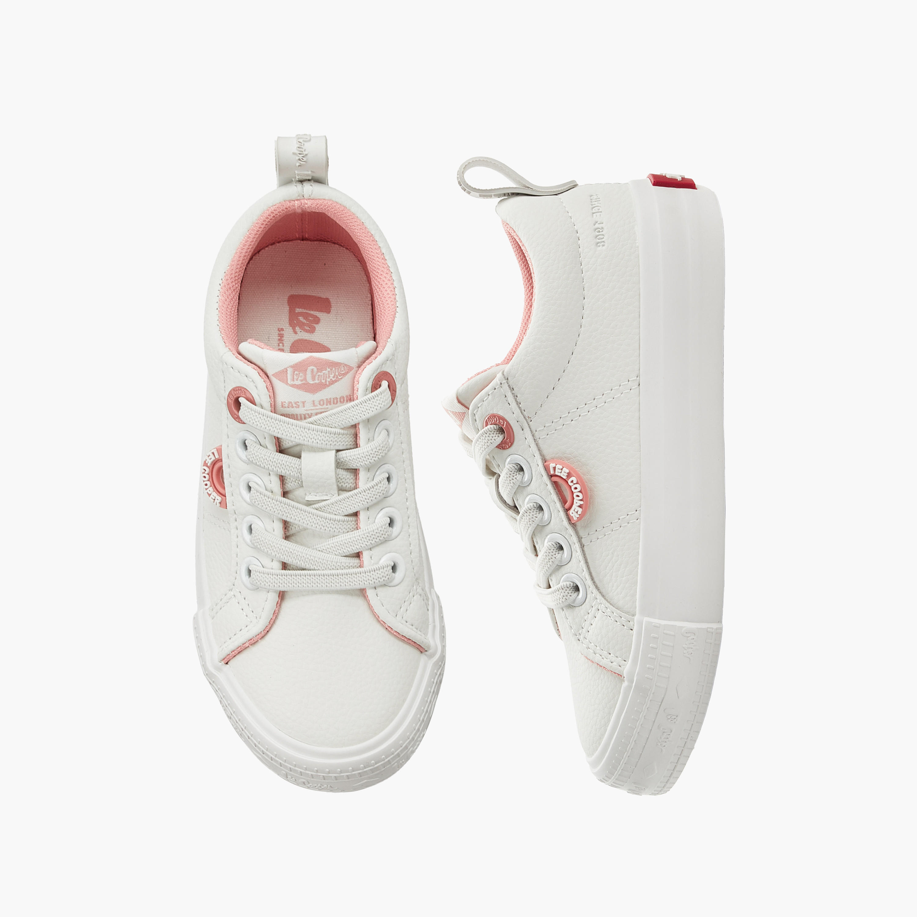 Lee Cooper Girls Lace-Up Sneakers-girls-shoes-sneakers-image-1