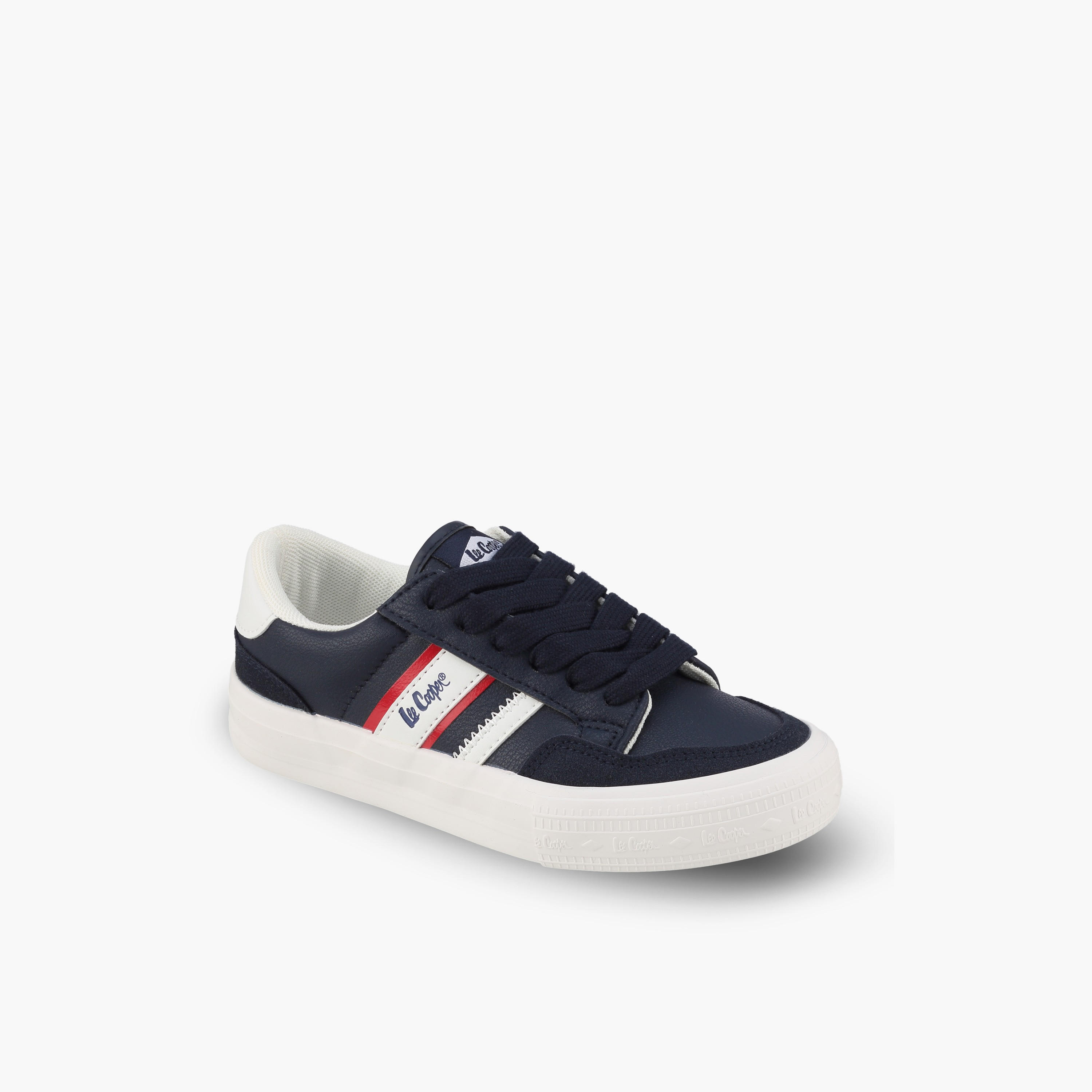 Lee Cooper Boys Logo Print Lace-Up Ankle Sneakers-boys-shoes-sneakers-image-2
