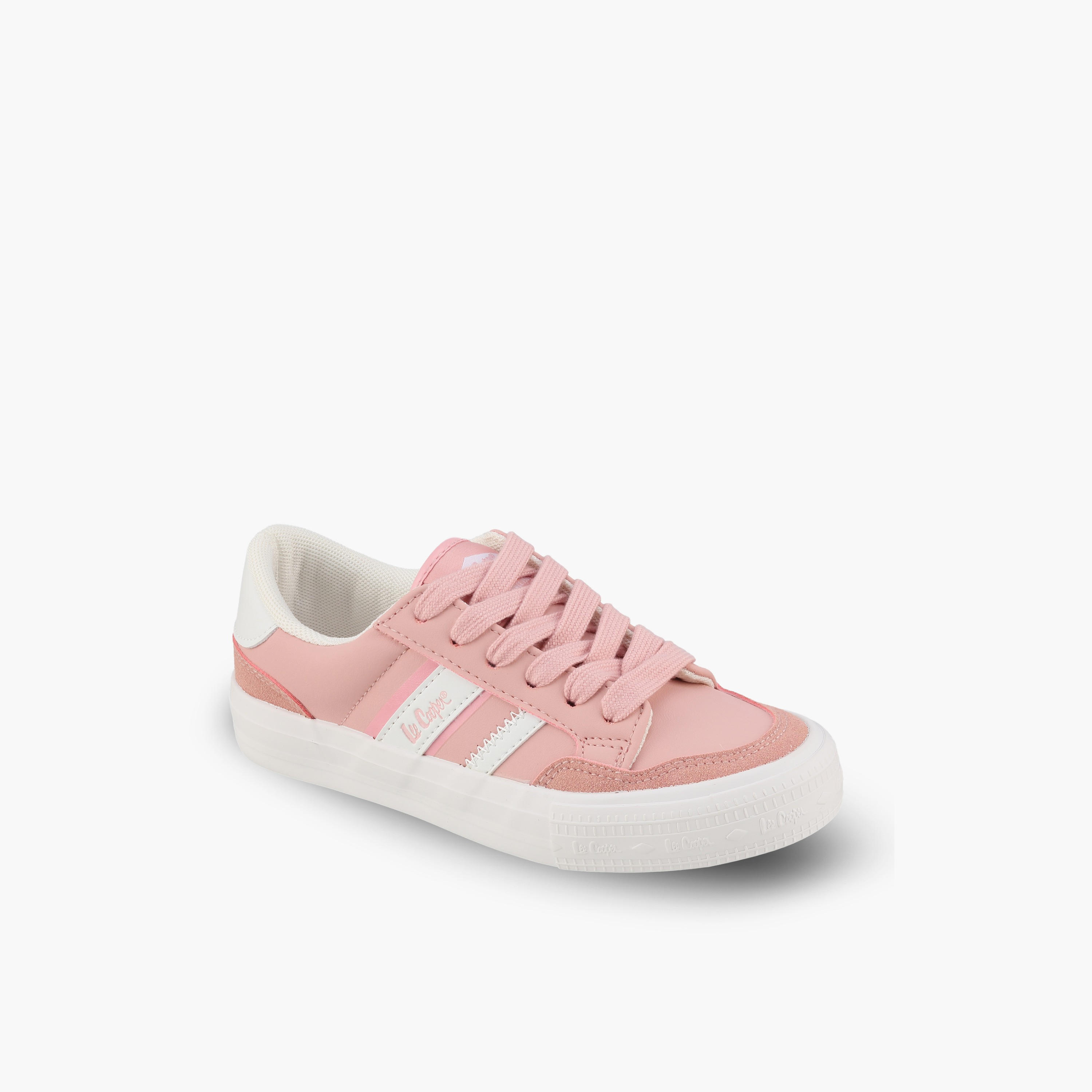 Lee Cooper Girls Logo Print Lace-Up Ankle Sneakers-girls-shoes-sneakers-image-2