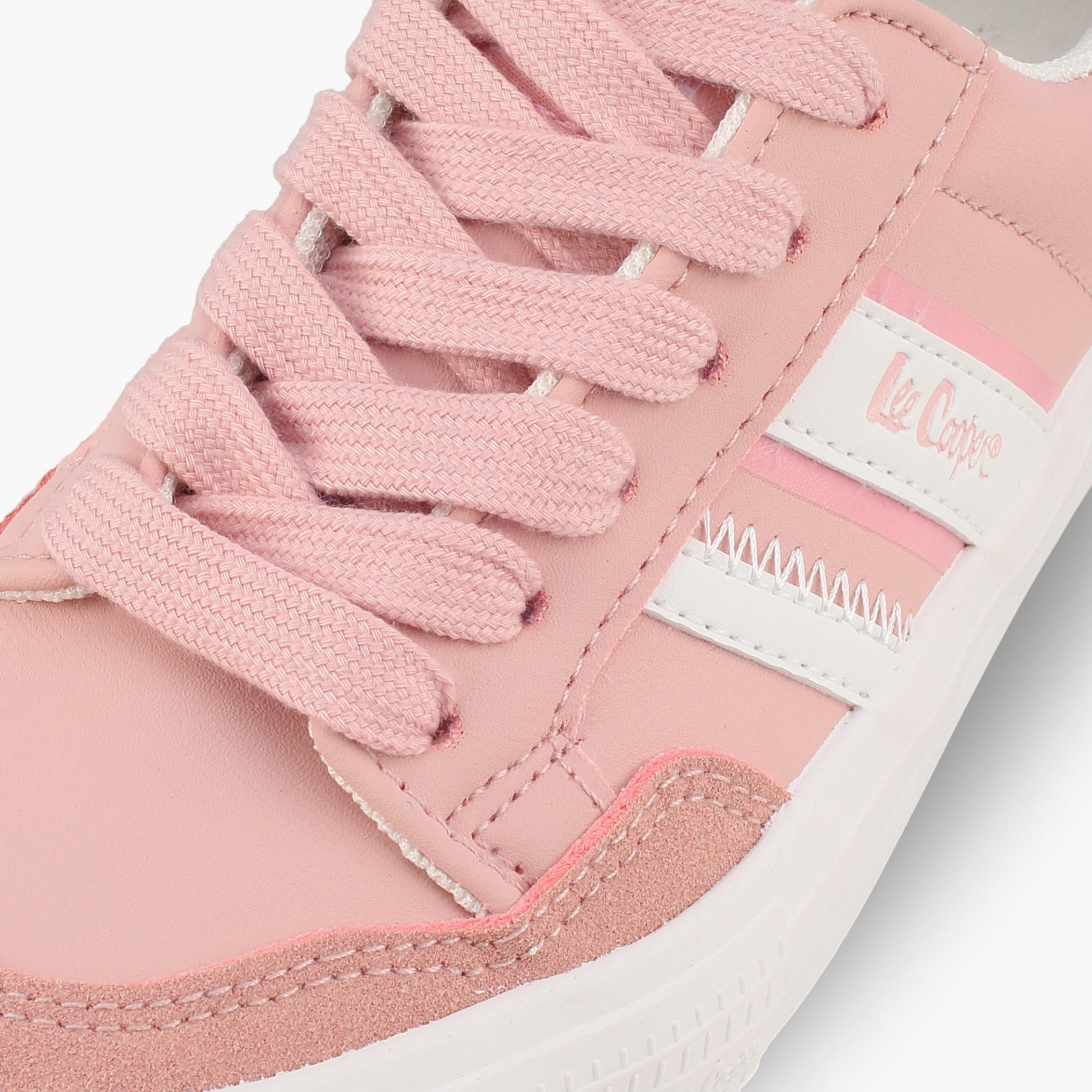 Lee Cooper Girls Logo Print Lace-Up Ankle Sneakers-girls-shoes-sneakers-image-4